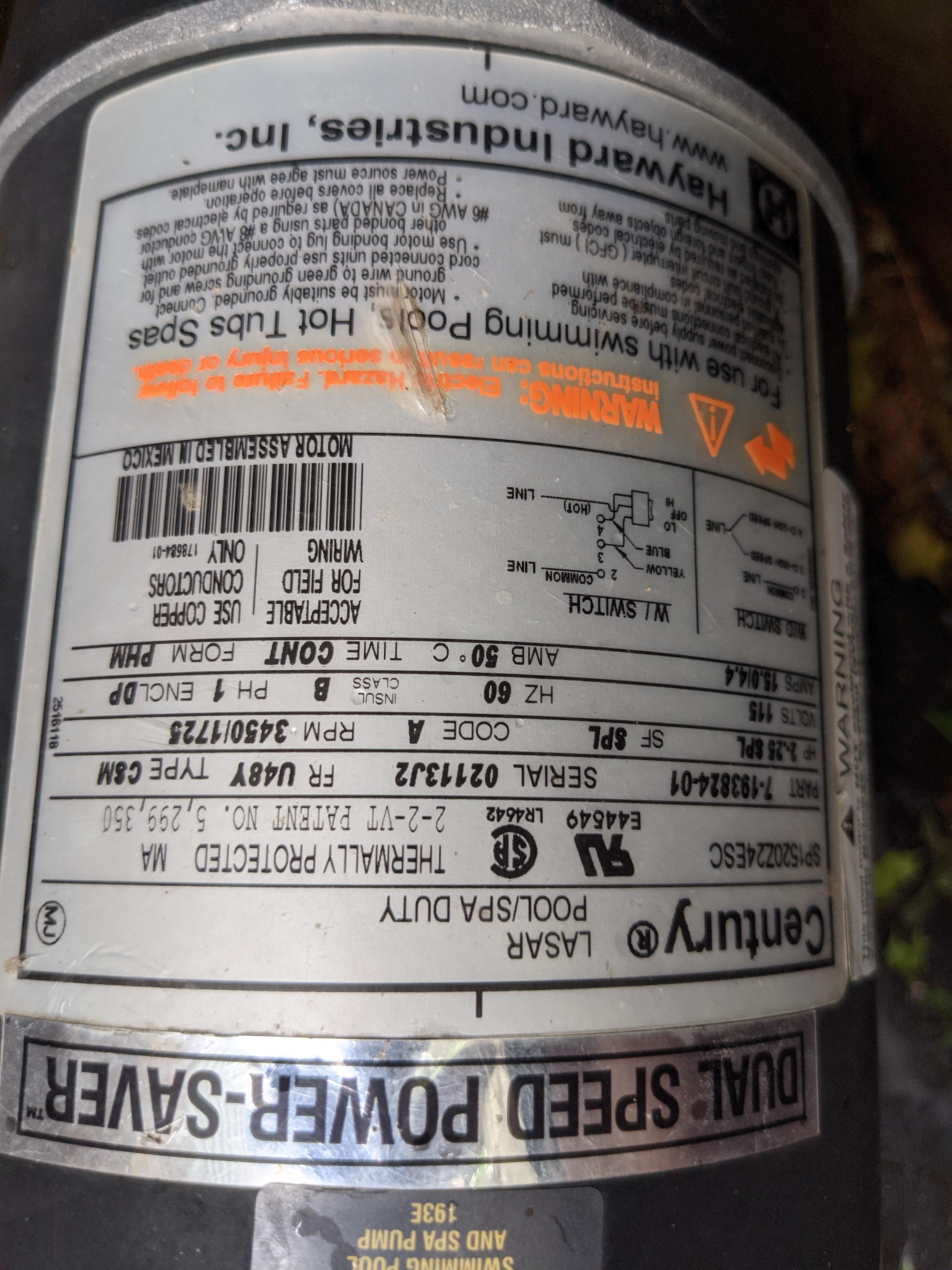 How can I find the GPM for hayward pool pump sp1520z24esc? Google gets