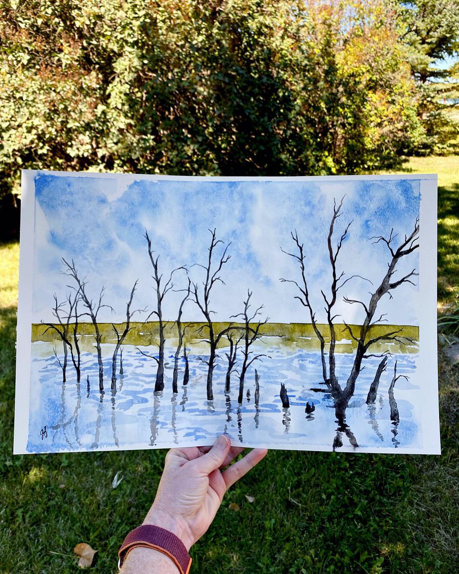 A very common sight in the Hazel, South Dakota area. 11.5”x 16.5” r