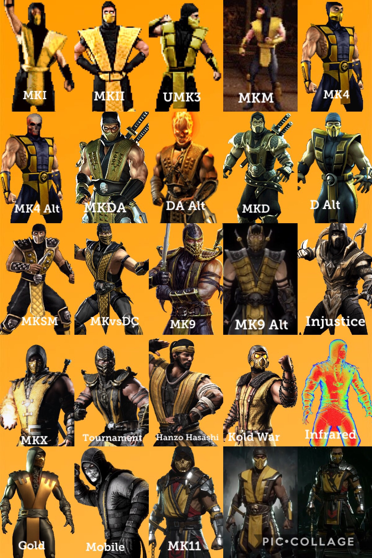 Evolution of Scorpion! MortalKombat
