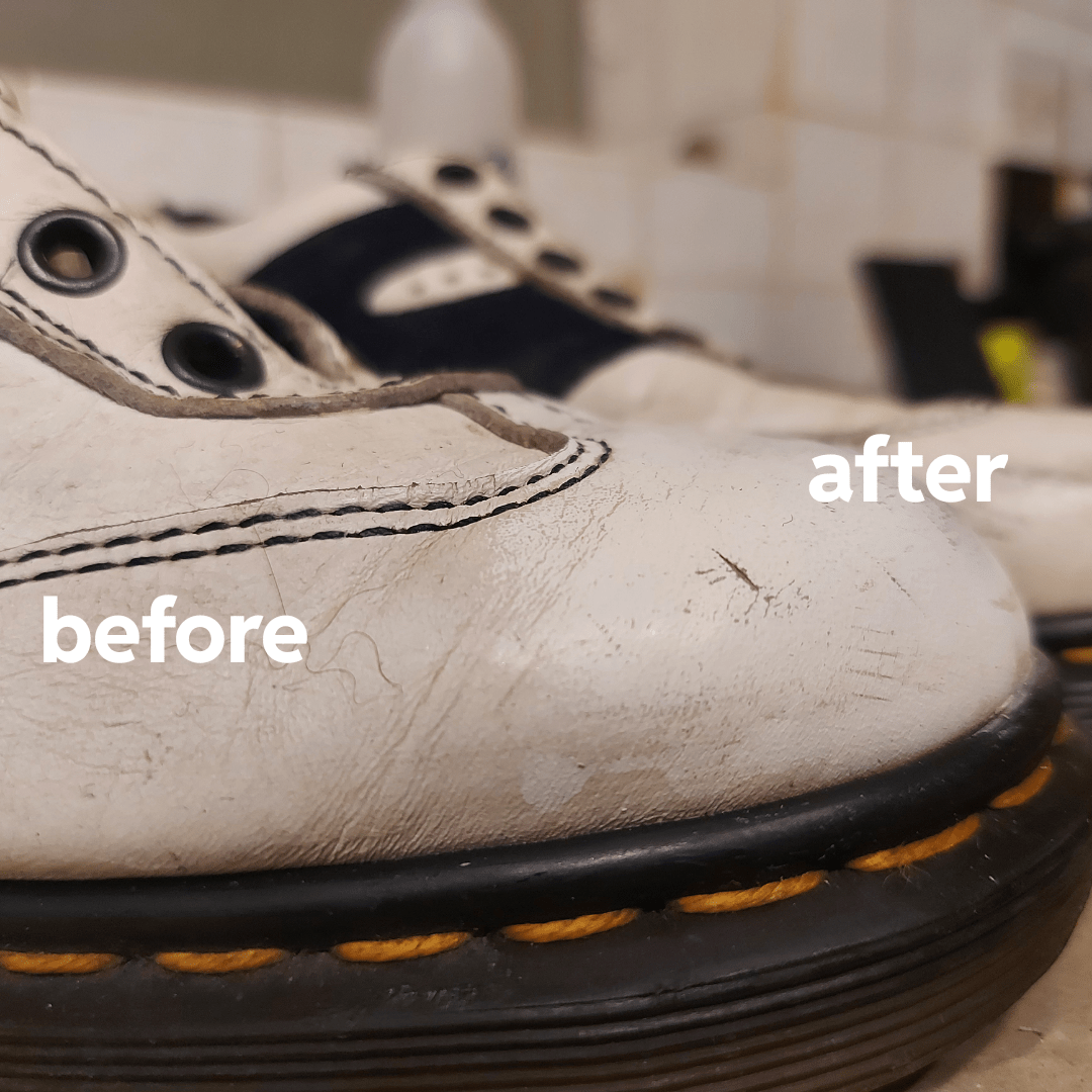 Just tried acetone to remove scuffs from a pair of docs while it didn