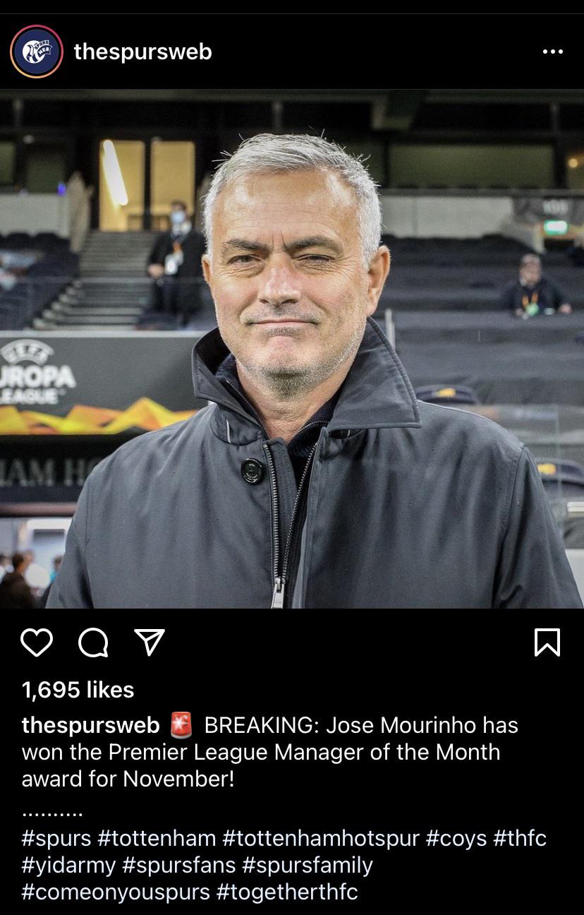 Introducing your November Premier League Manager of the Month r/coys