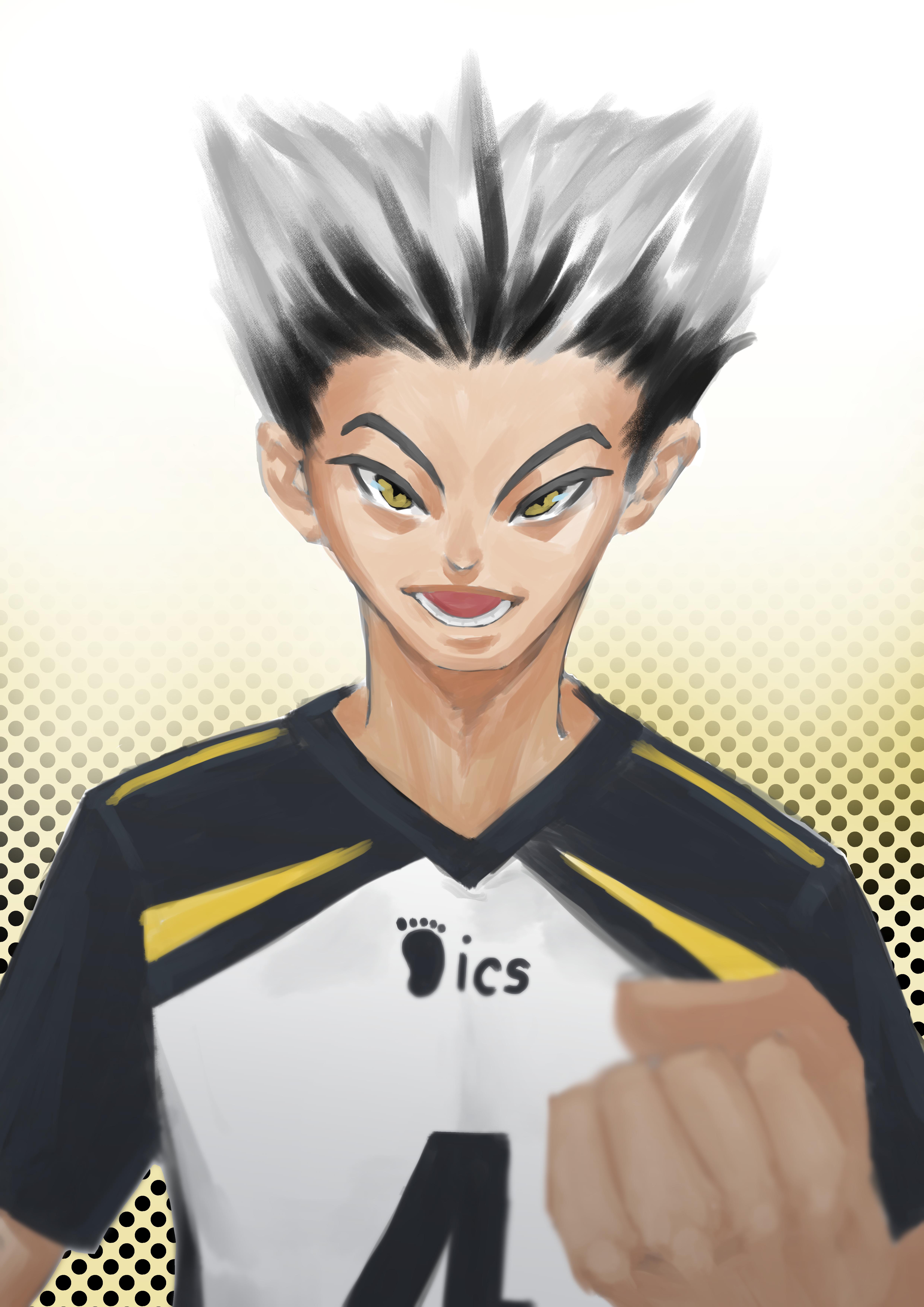 I did a Bokuto fan art ^^ r/haikyuu