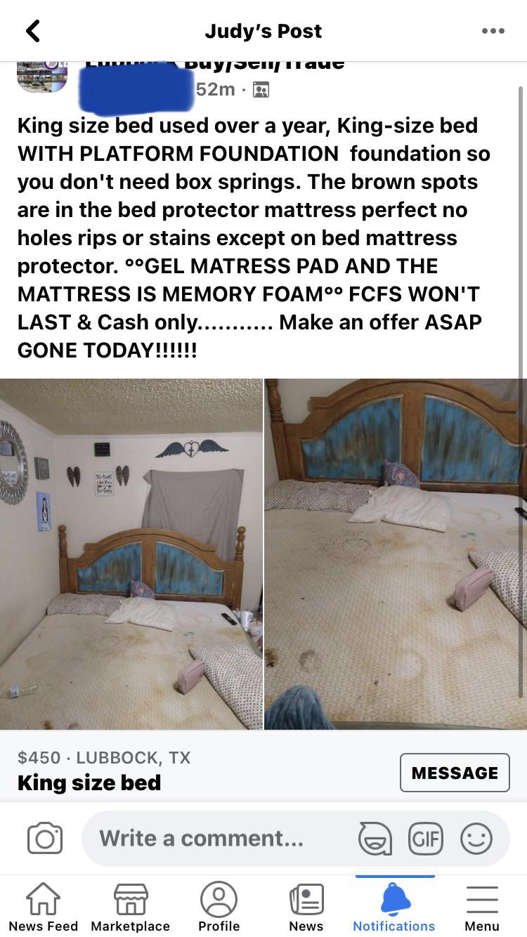 If you need a bed, and know a good deal when you see one 😉 r/Lubbock