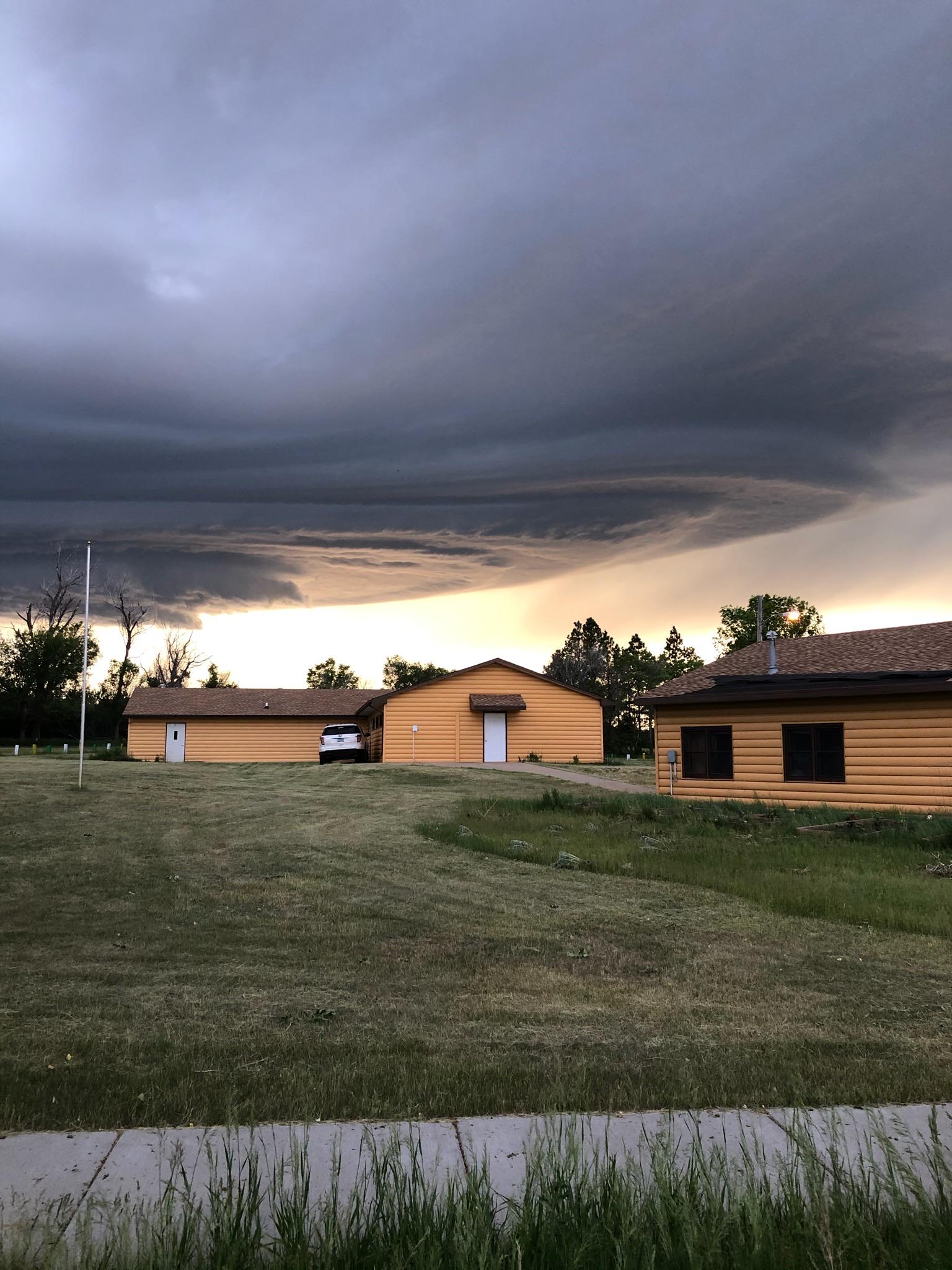Tornado warning was issued moments after taking this picture in North