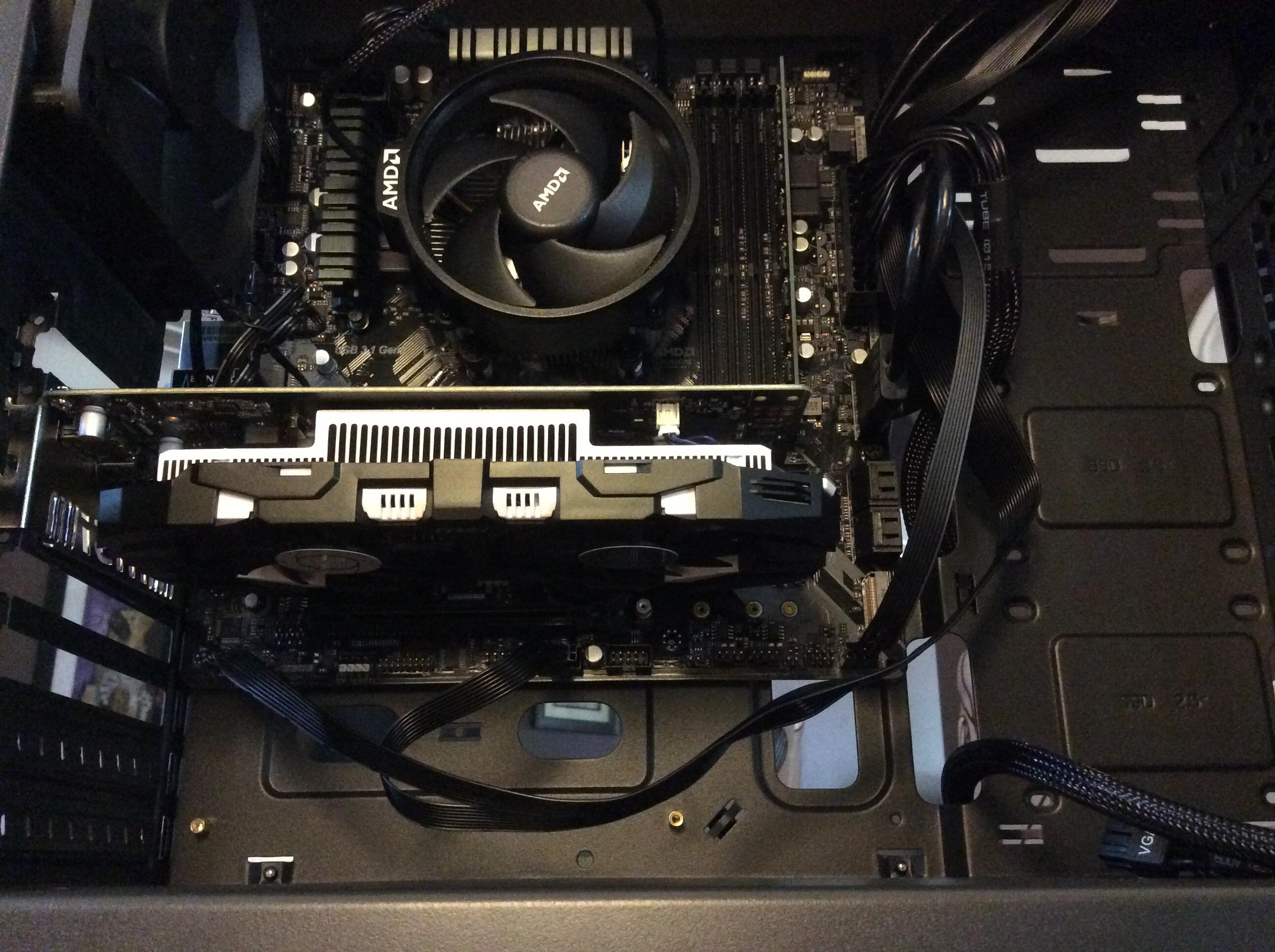 There is nowhere to plug in the vga cable into my graphics card? This