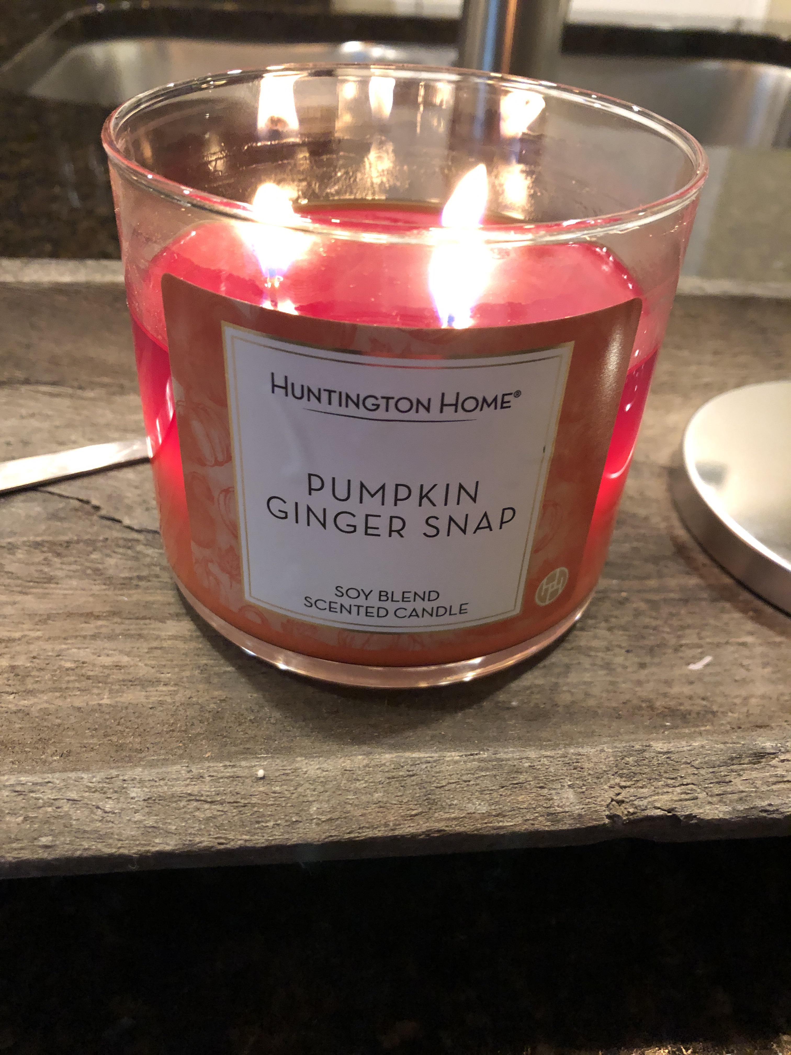 Pumpkin Ginger Snap best Aldi fall candle! At 3.99, you can’t beat