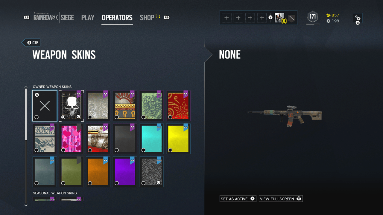 I lost my Obsidian weapon skin! ( Rainbow6
