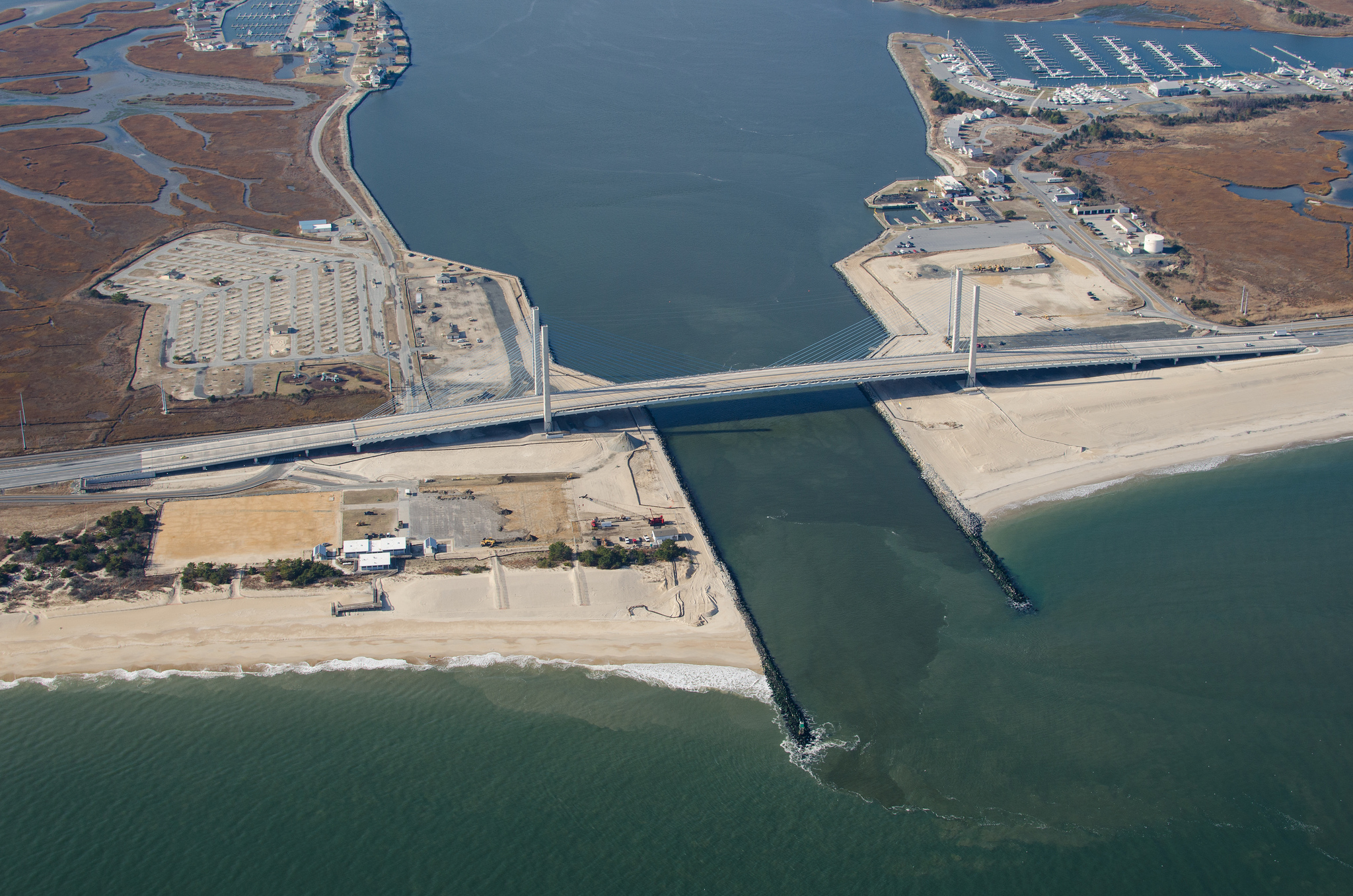 Indian River Inlet Bridge from the air. r/Delaware