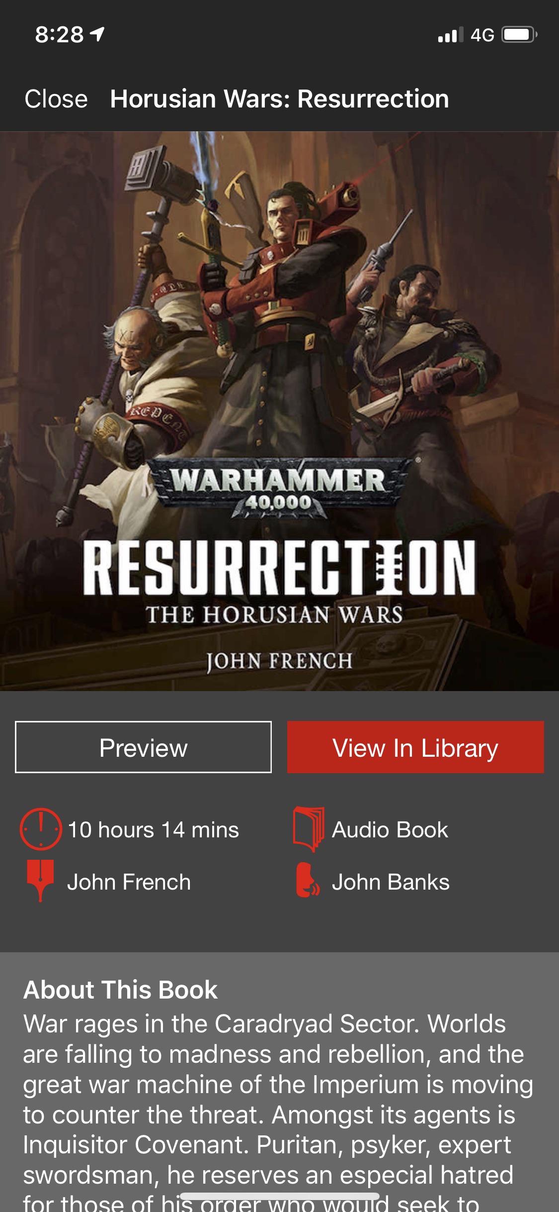 This week's discounted black library Audiobook. r/Warhammer40k