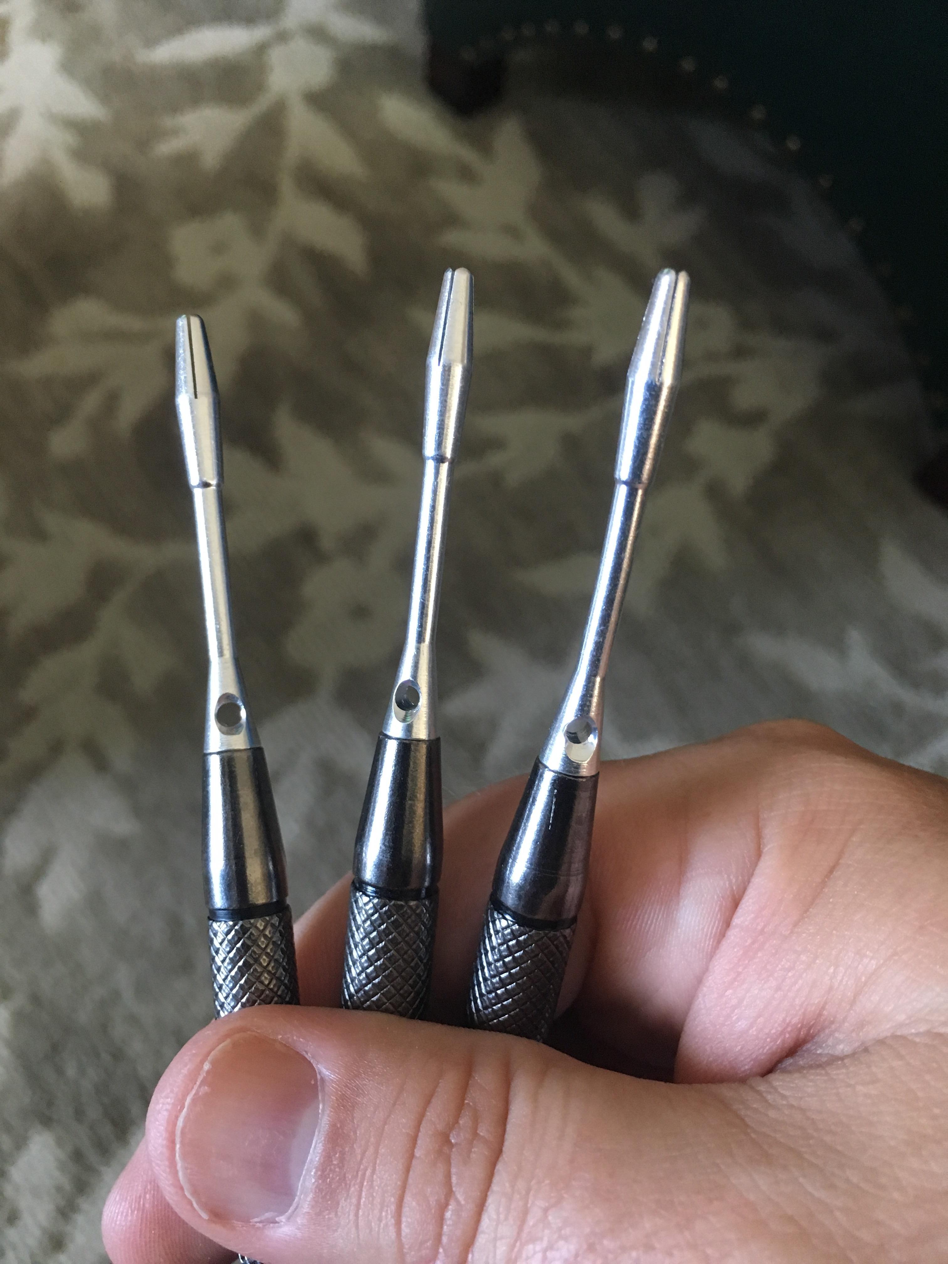 Just installed aluminum shafts for the first time. My plastic ones kept