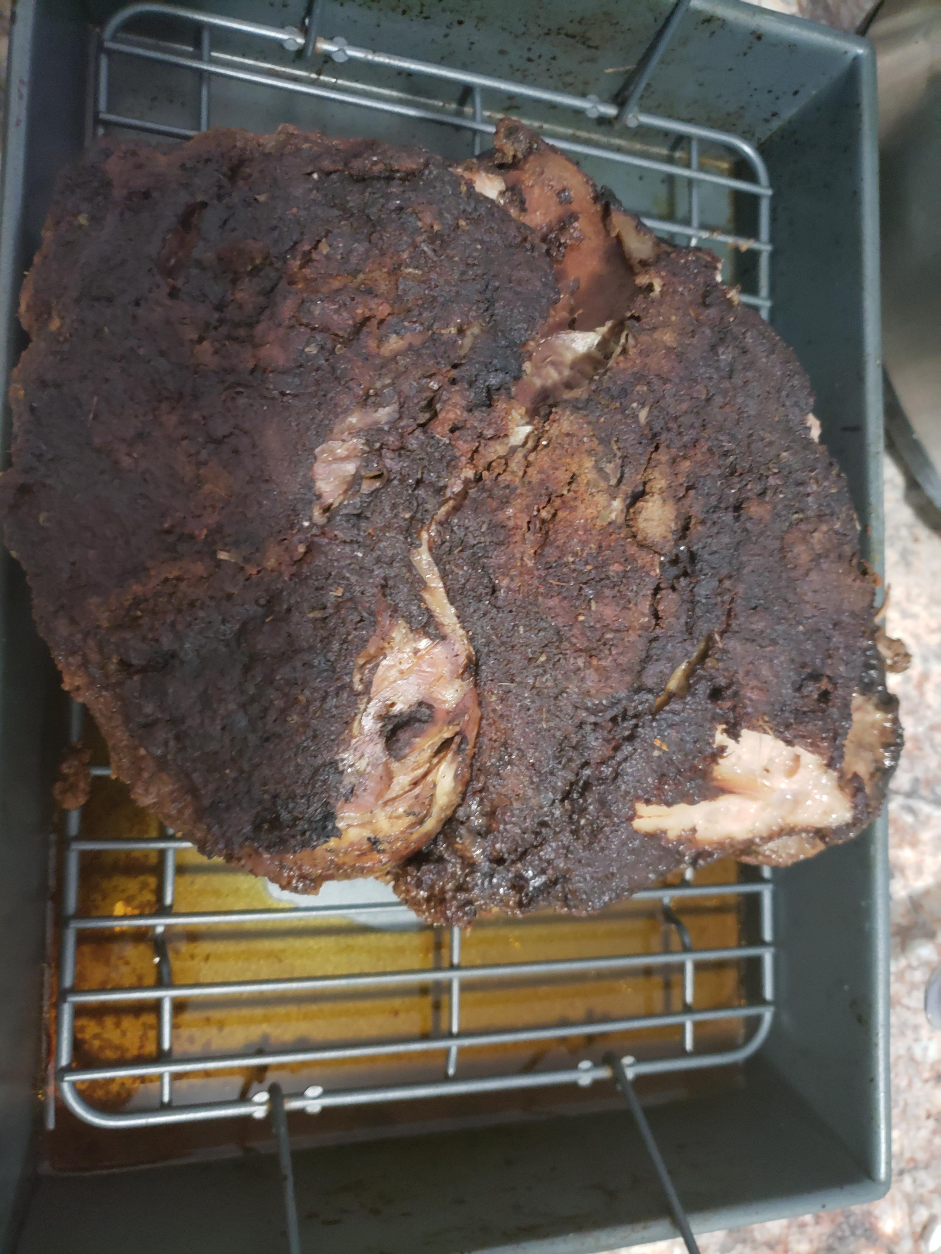 Just finished a beautiful pork shoulder in the crock pot. Need