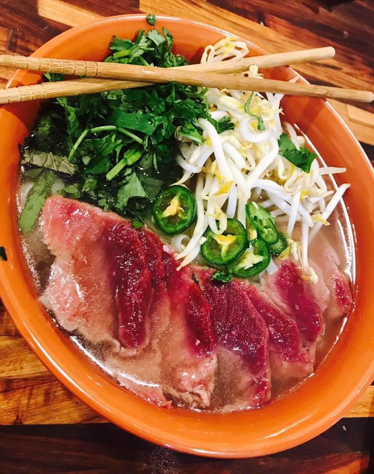 Axis Deer loin Pho w/Oxtail bone broth r/FoodPorn