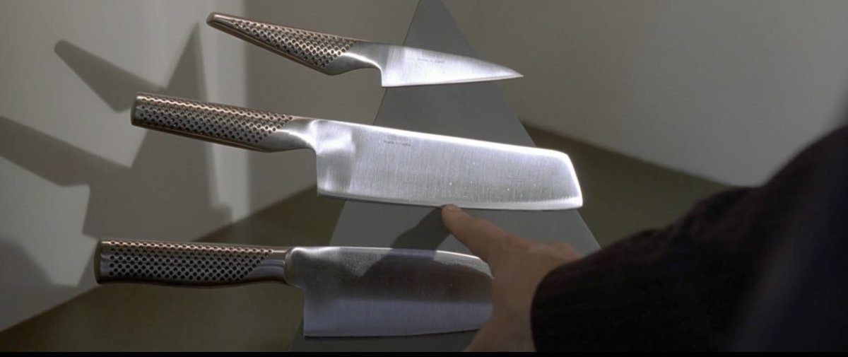My introduction to Global knives... Name that film. r/KitchenConfidential