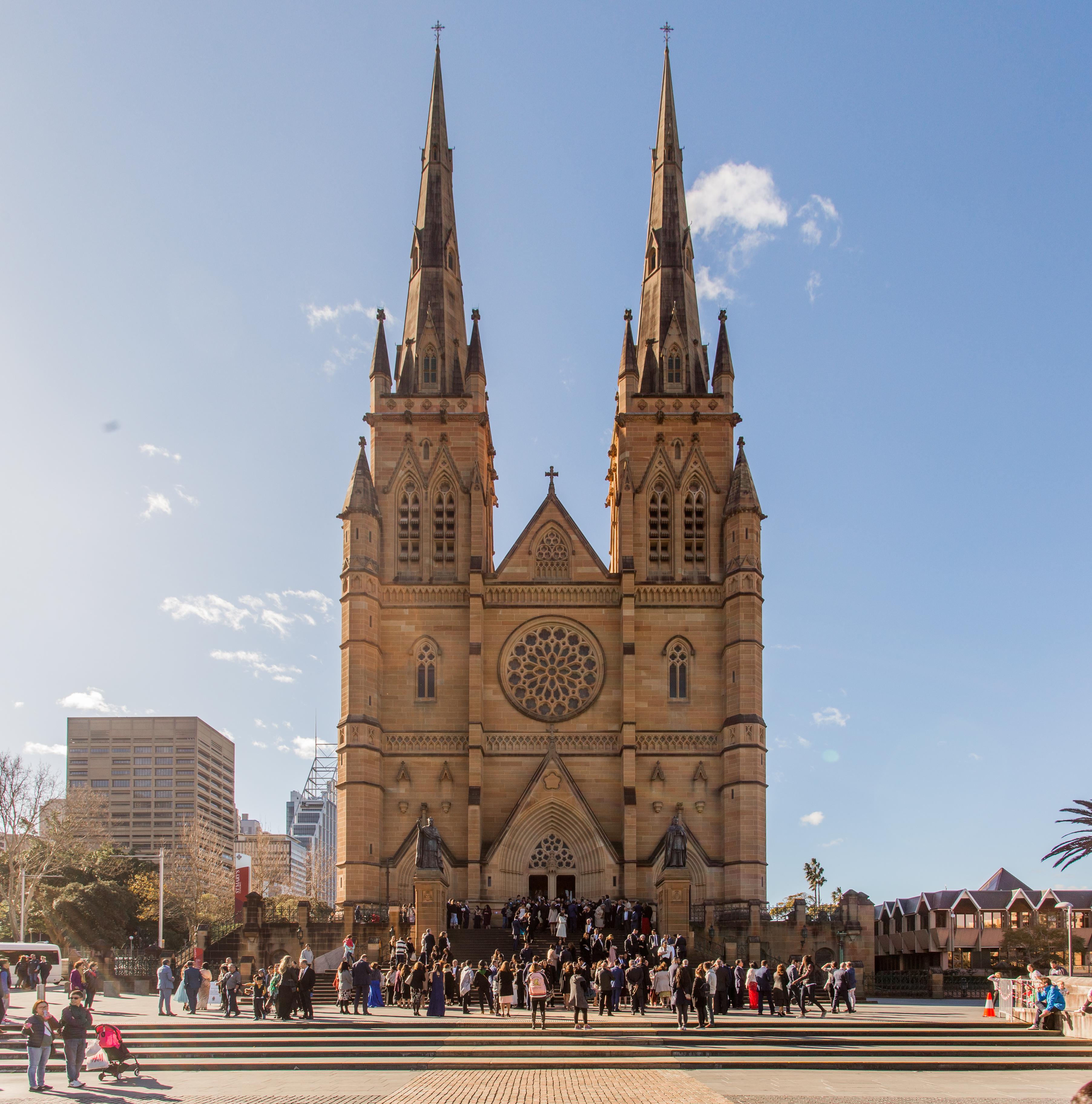 St Mary's Cathedral in Sydney, Australia. [OC][3608x3648] r