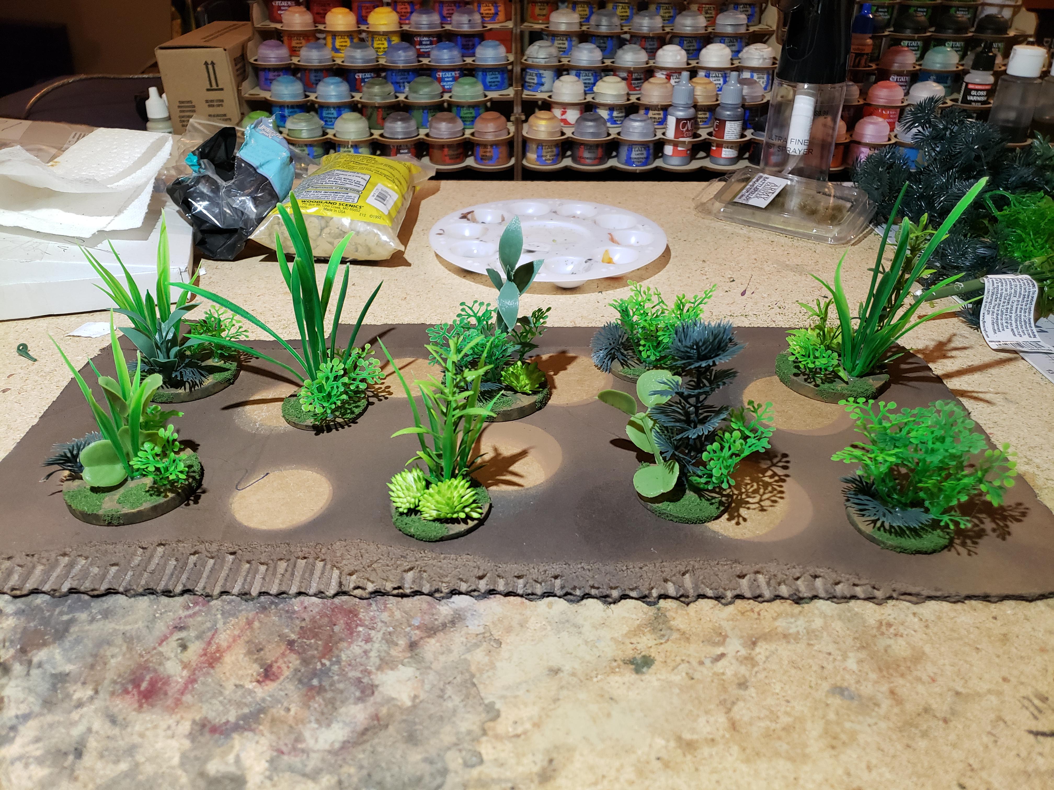Getting some scatter ready for my new Endor map. Cheap aquarium plants