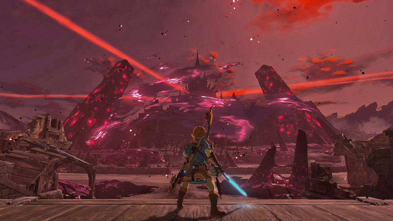 Was messing around in Hyrule Castle Park, then the blood moon rises