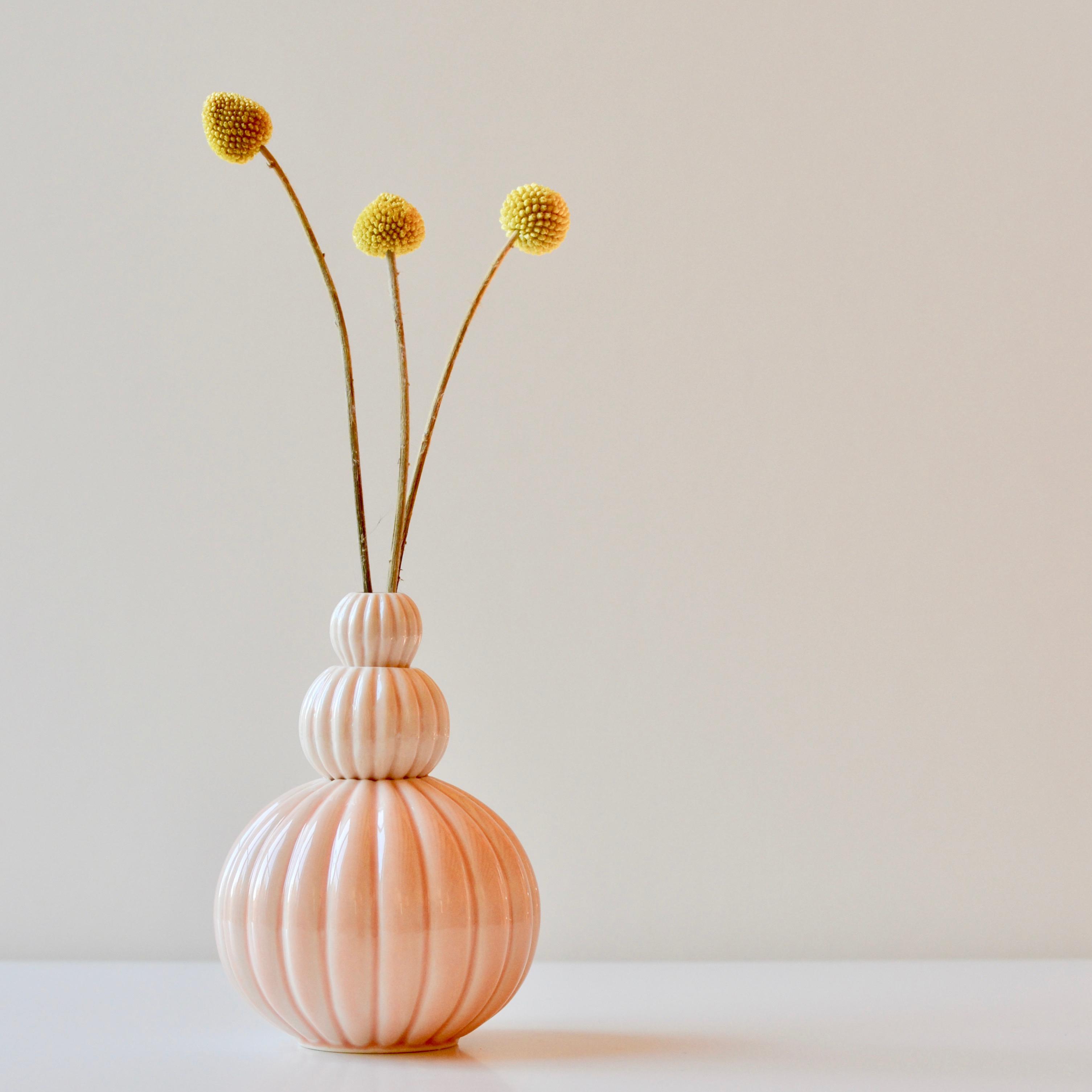 Pink porcelain vase slip cast in 3 parts r/Pottery