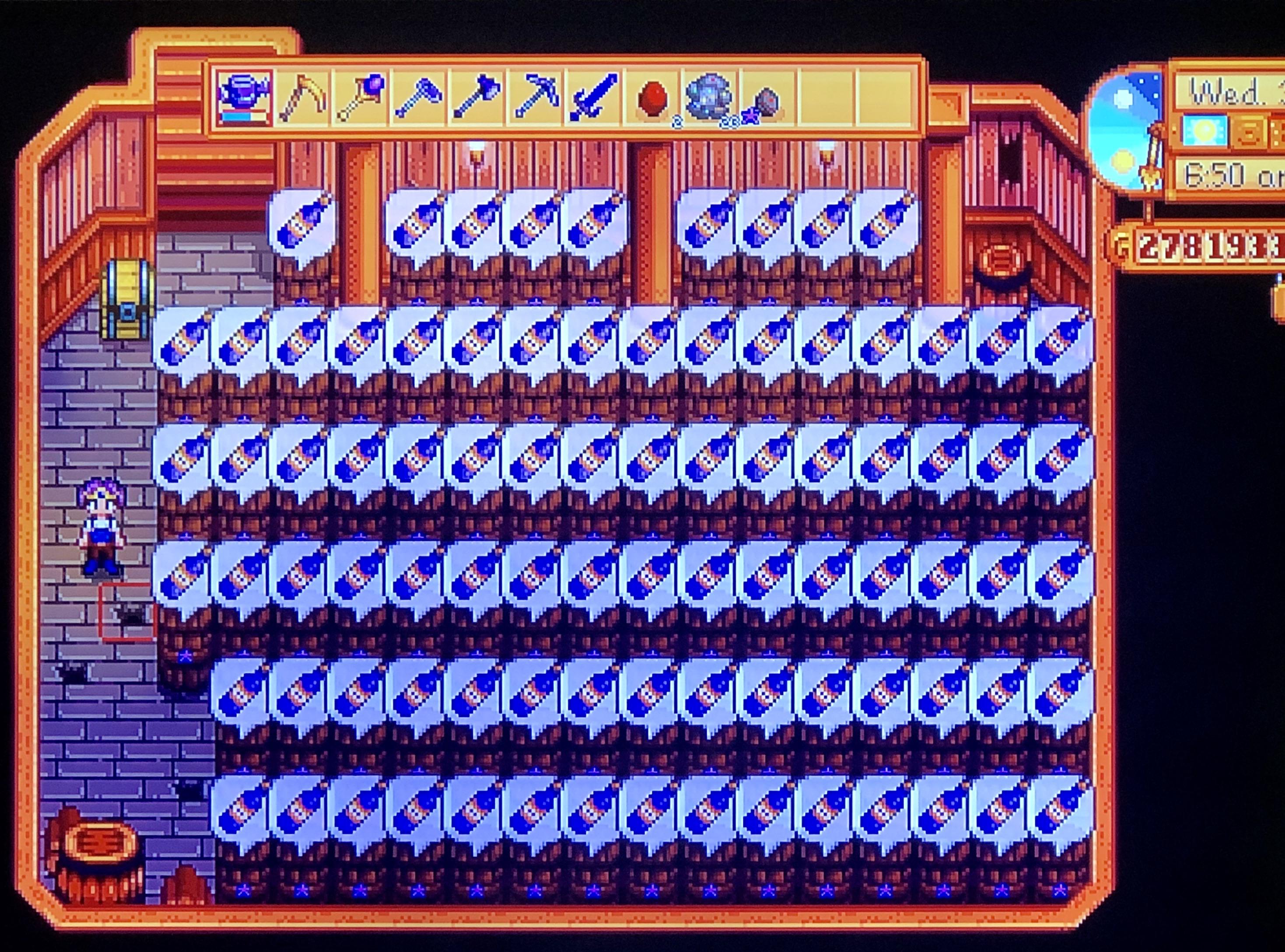 Just a couple bottles of Ancient Fruit Wine r/StardewValley