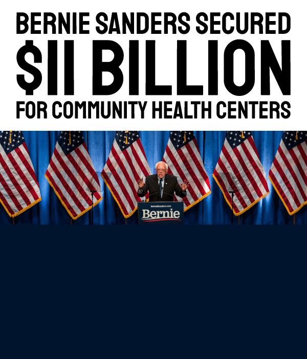 11 billion for community health centers by Bernie Sanders r