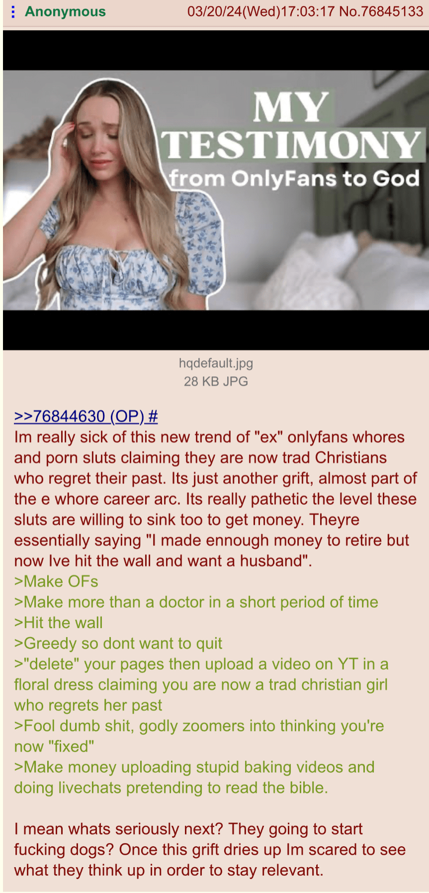 Anon notices the new Onlyfans "trend" : 4chan