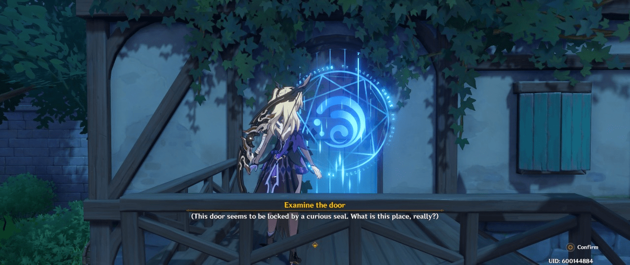 Genshin Impact Door With A Water Seal