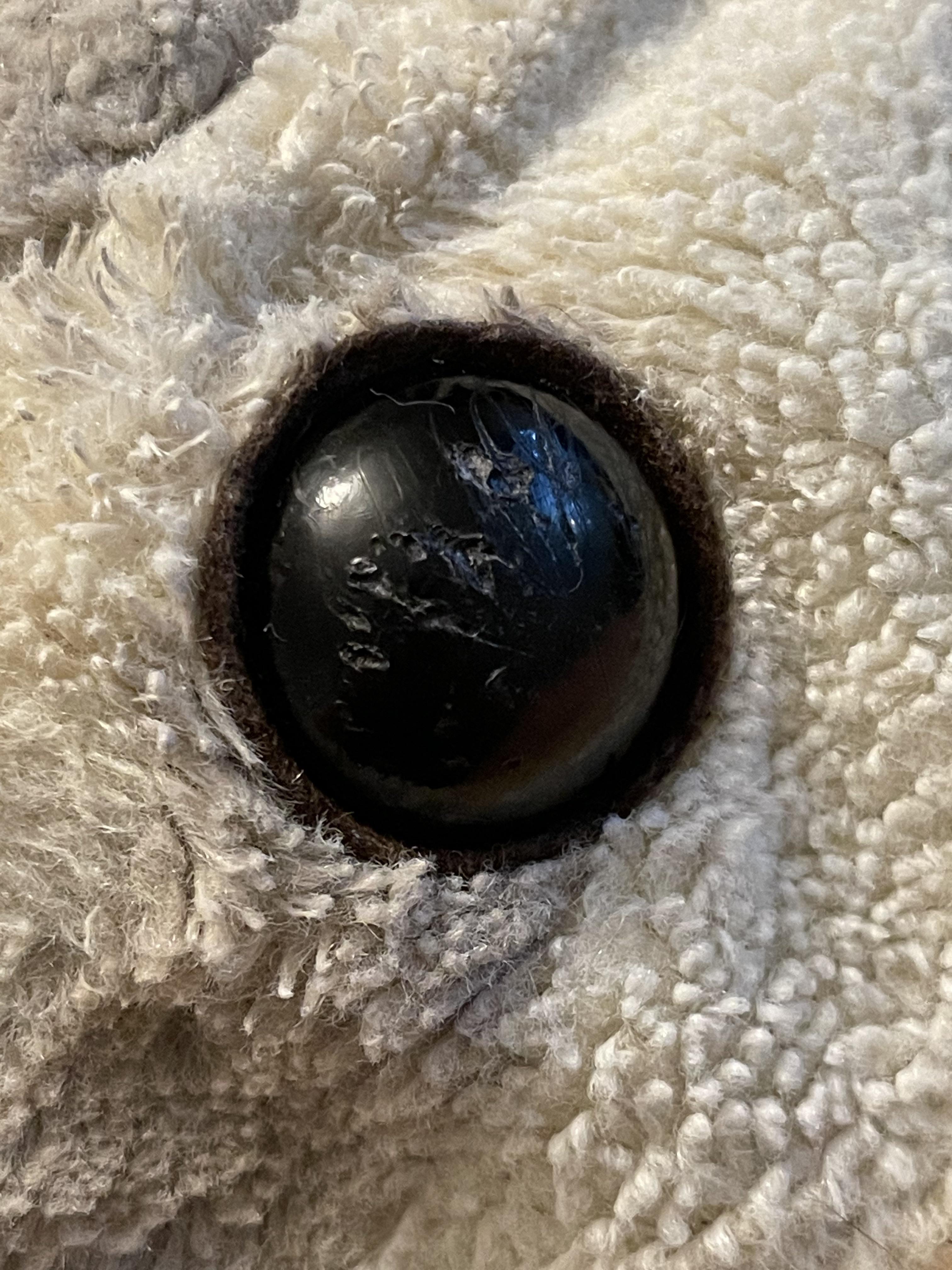 Chewhappy dog briefly got hold of a beloved stuffed animal. Best fix