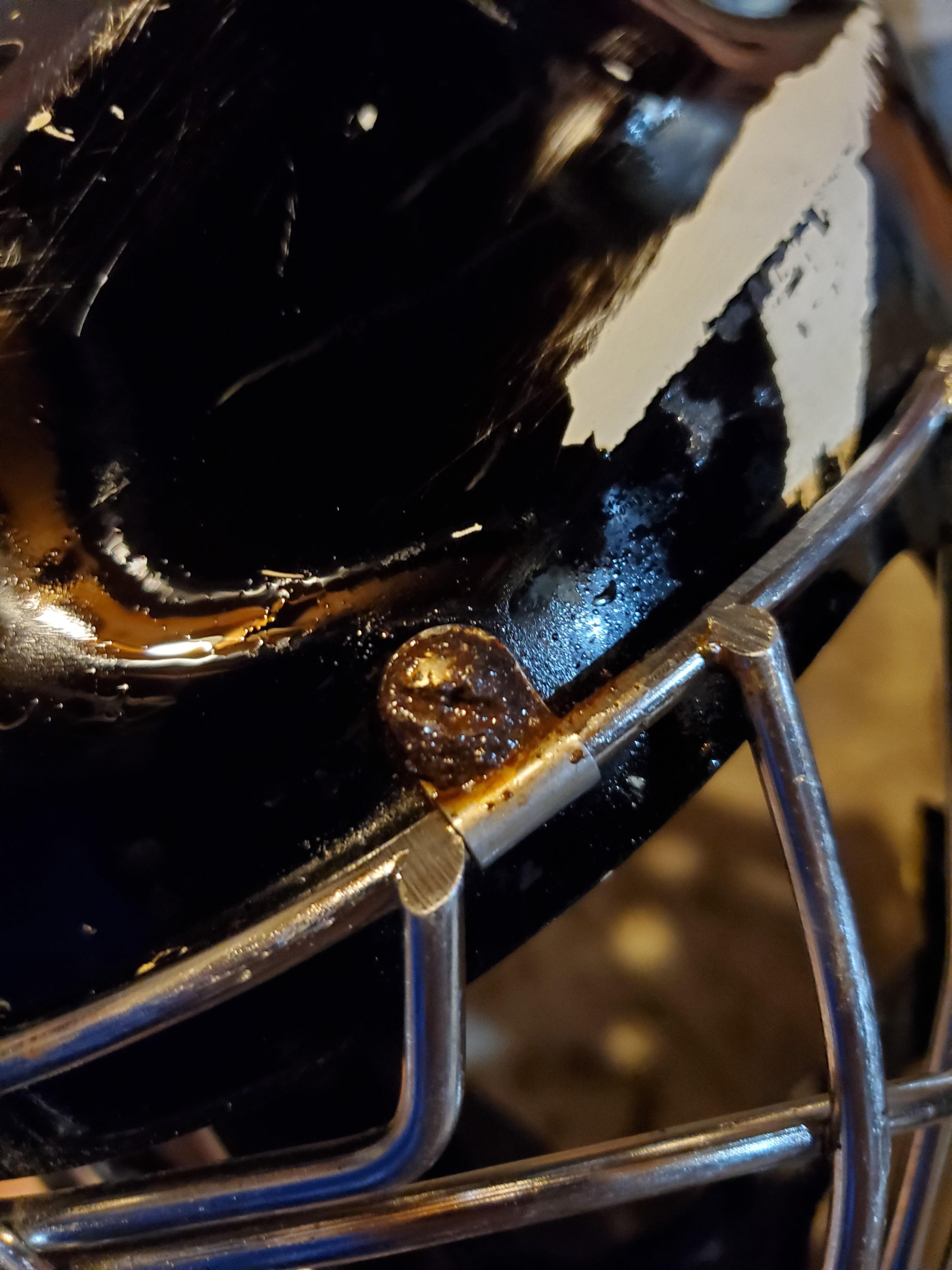 Does anyone have any tricks to remove a rusty cage from your goalie