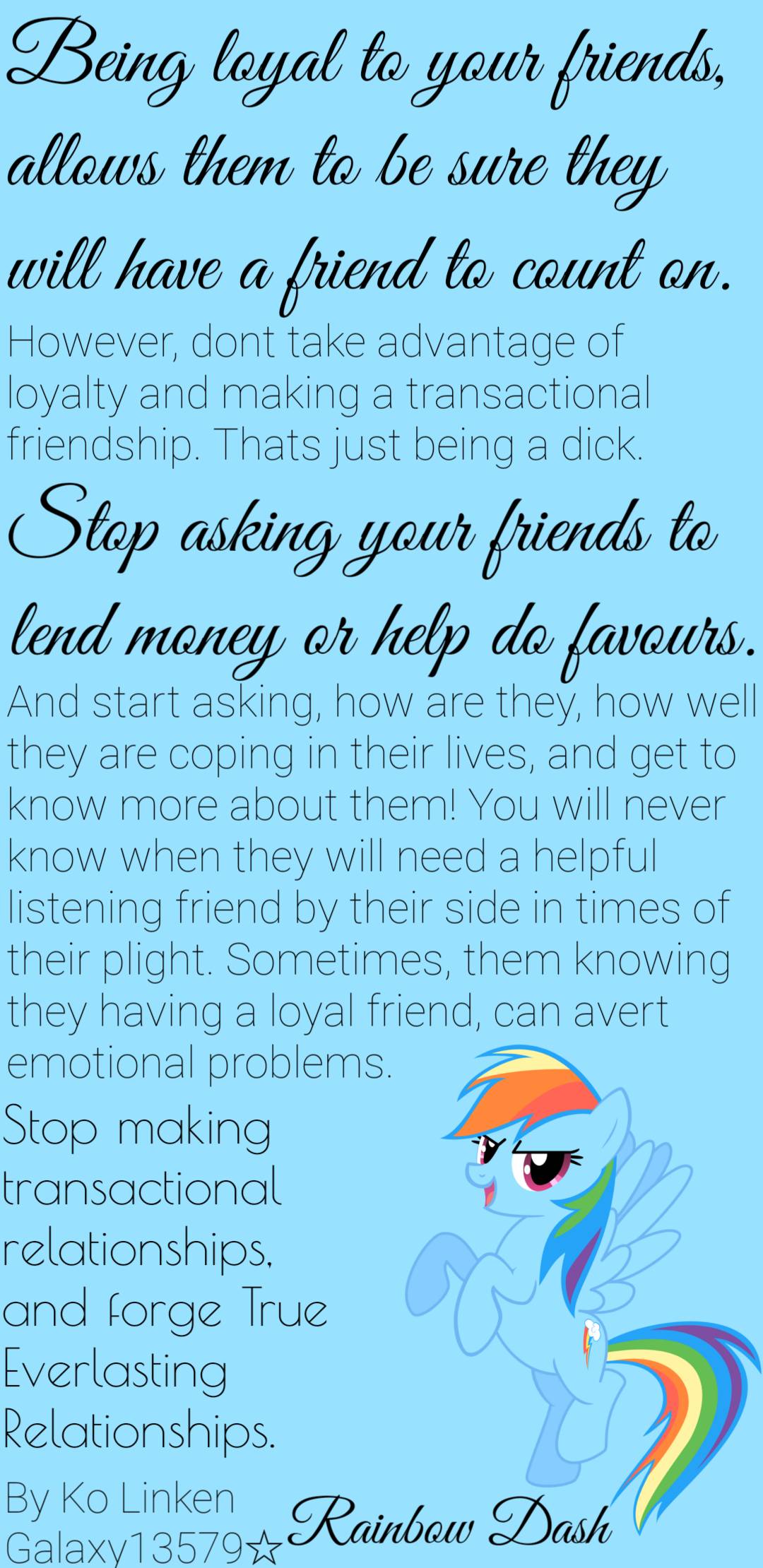 Rainbow Dash Quote of Loyalty r/mylittlepony