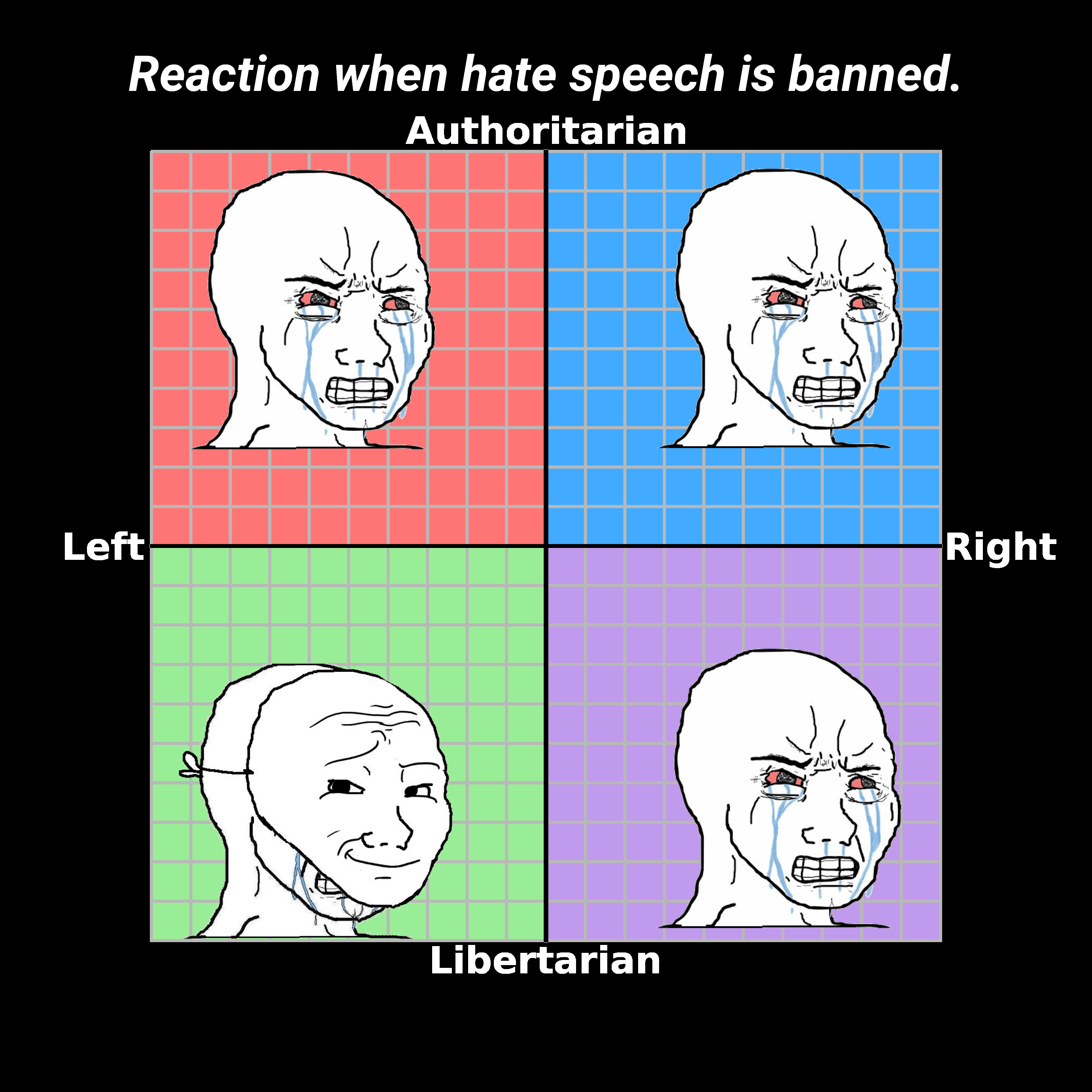 Reaction when hate speech is banned (changed reactions to more accurate IMO) r