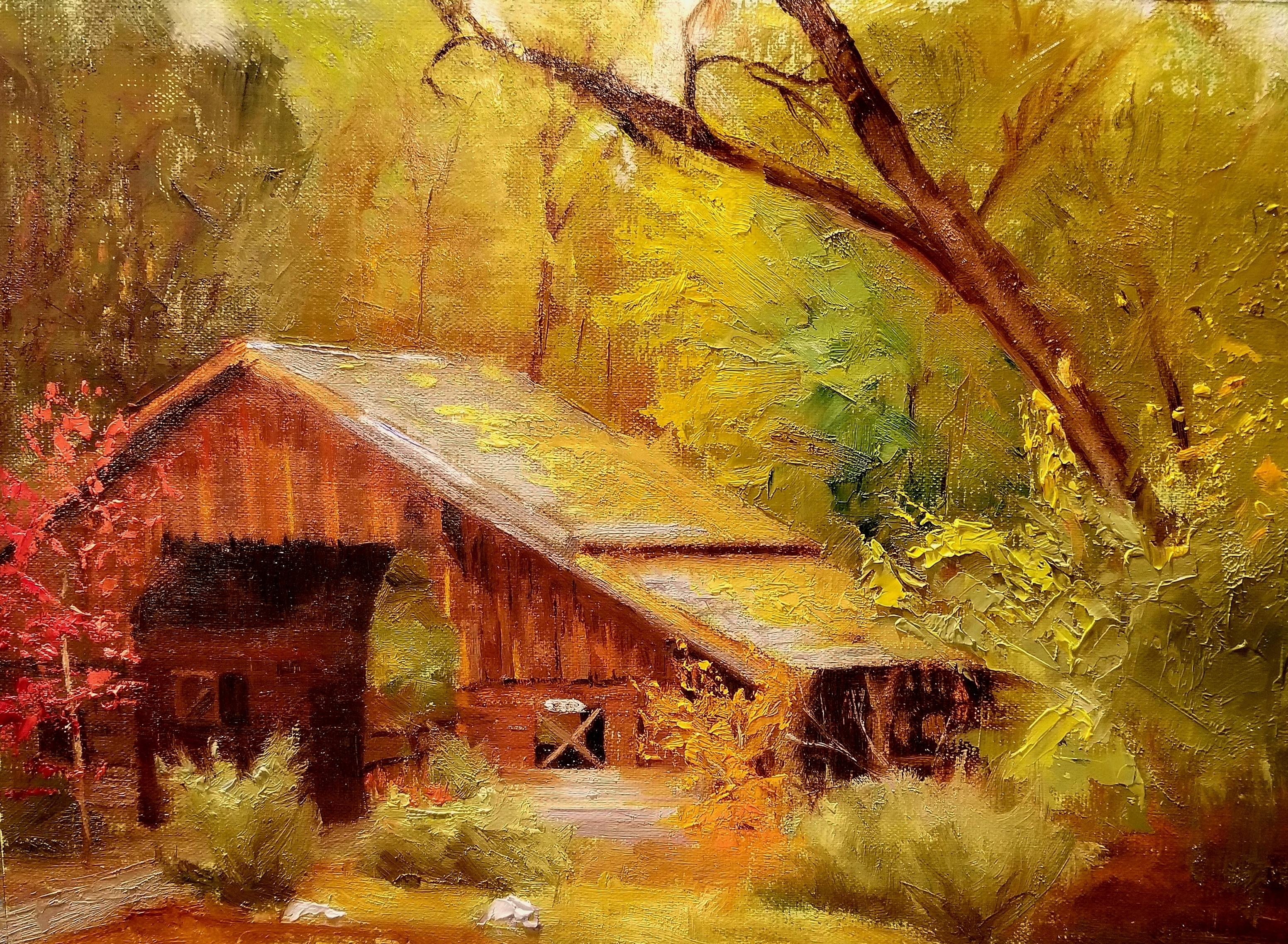 Would you walk this trail? Alla Prima Oil Painting 8x10. r/painting