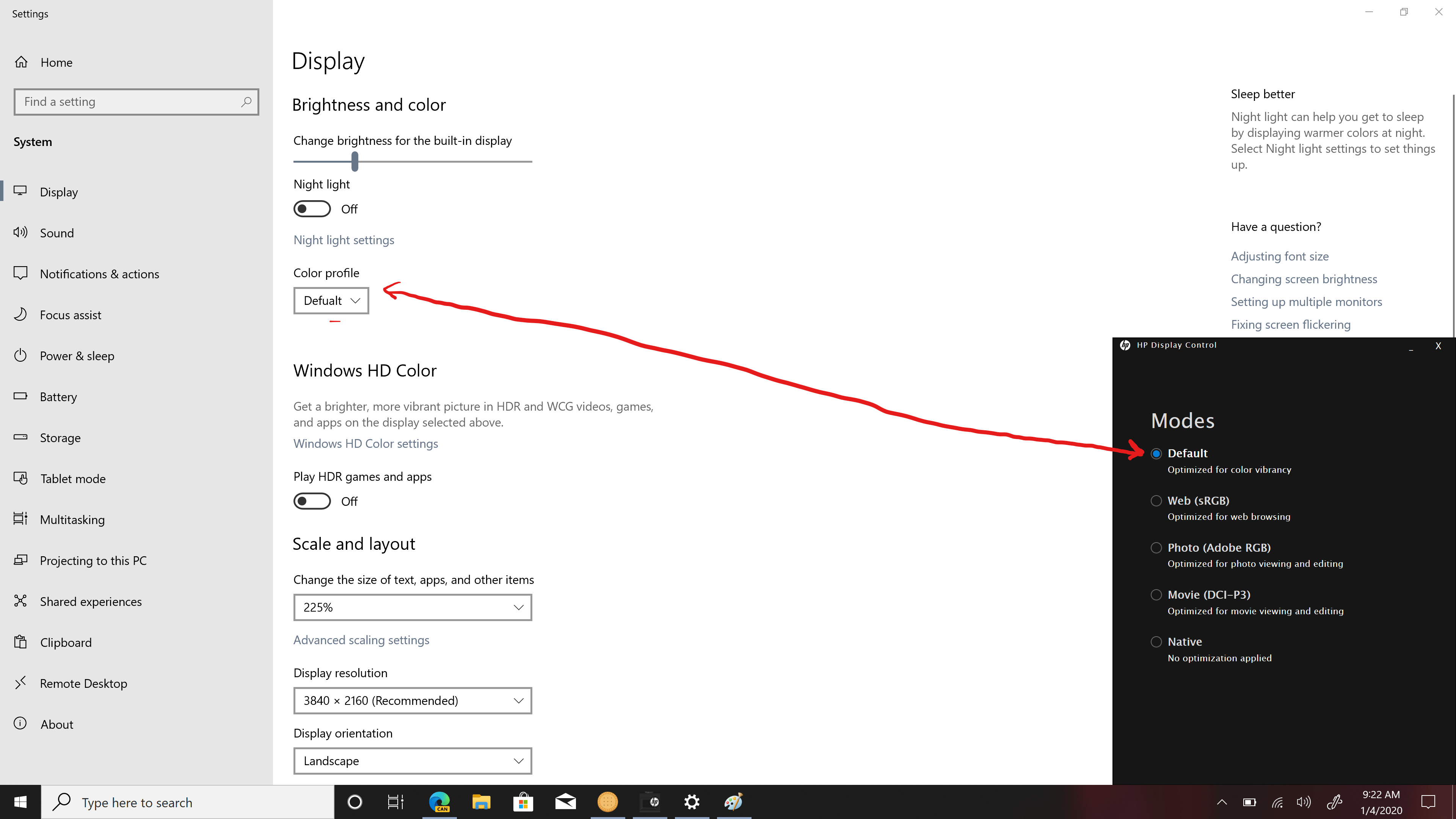Nice spelling HP! (OLED display settings) r/spectrex360