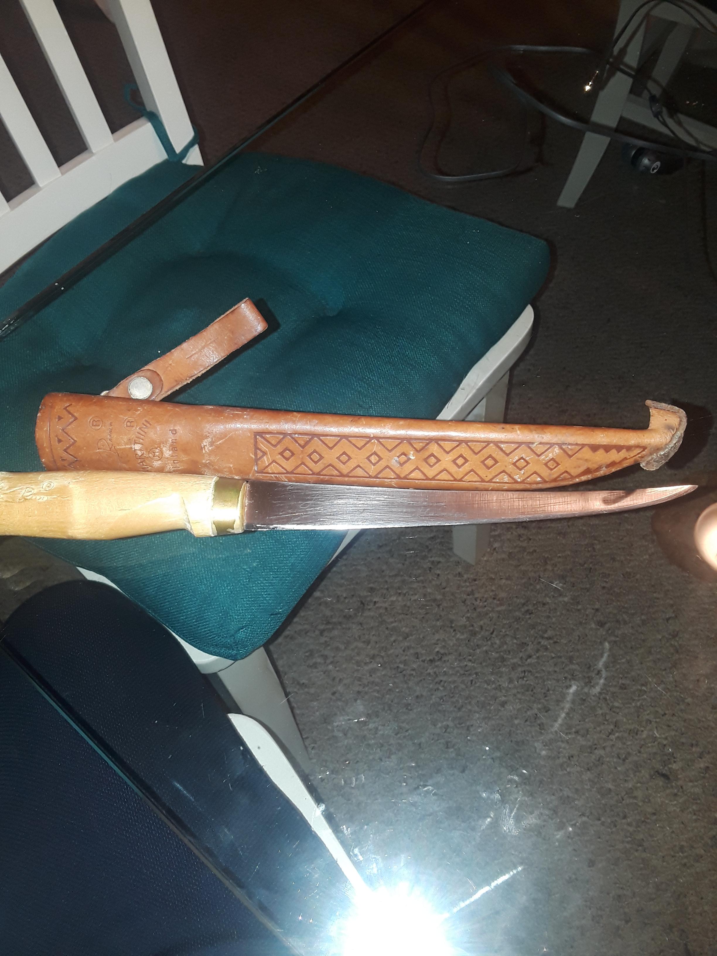 Found this old knife with the engraving 'J. Martlin tinland hand ground