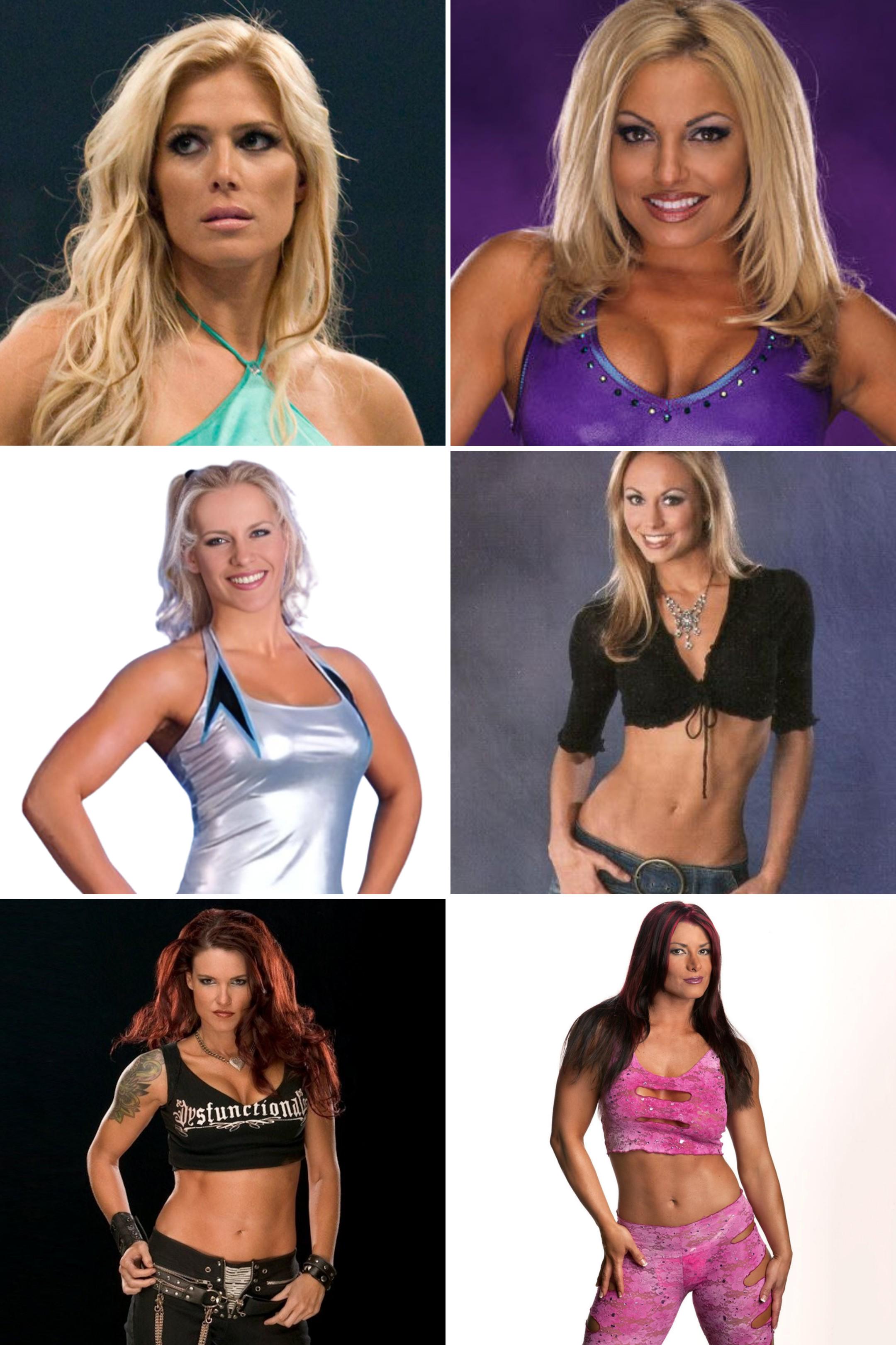 Early 2000s WWE Divas: Torrie Wilson vs Trish Stratus vs Molly Holly vs