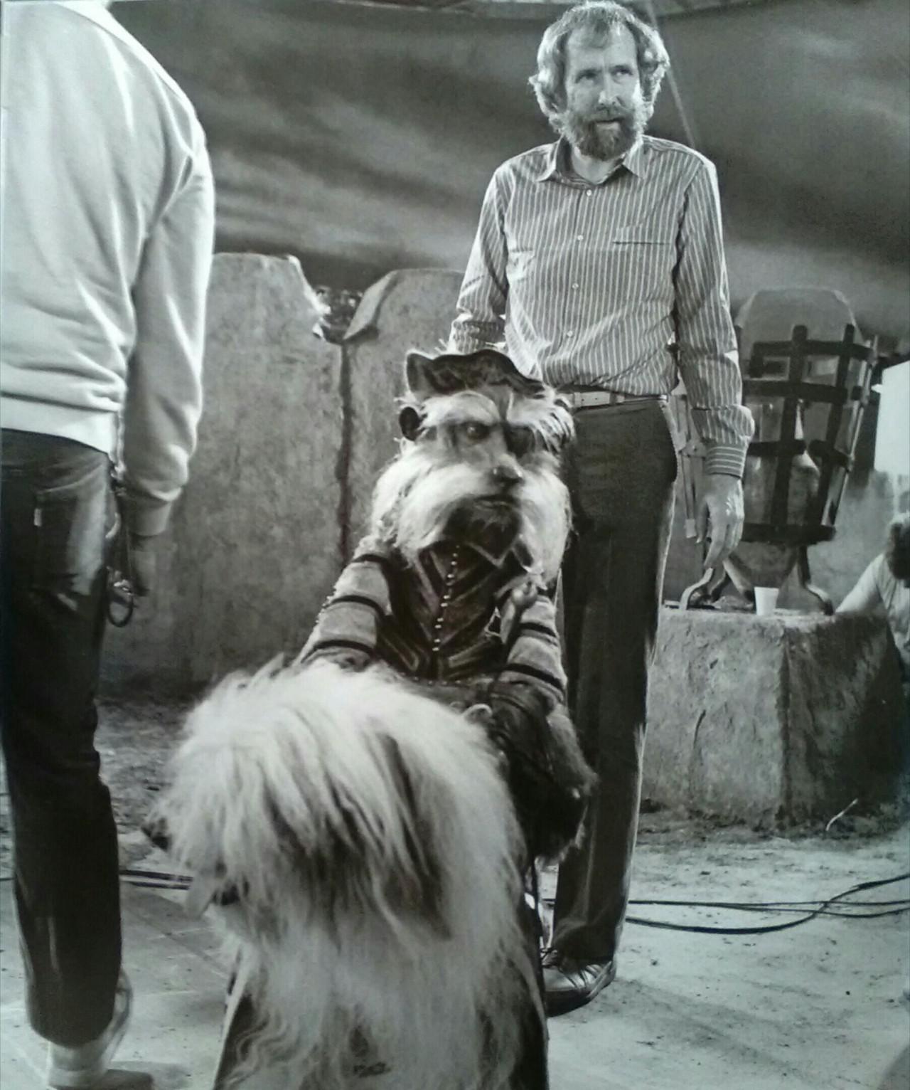 Master of Puppets Jim Henson on the set of Labyrinth with the