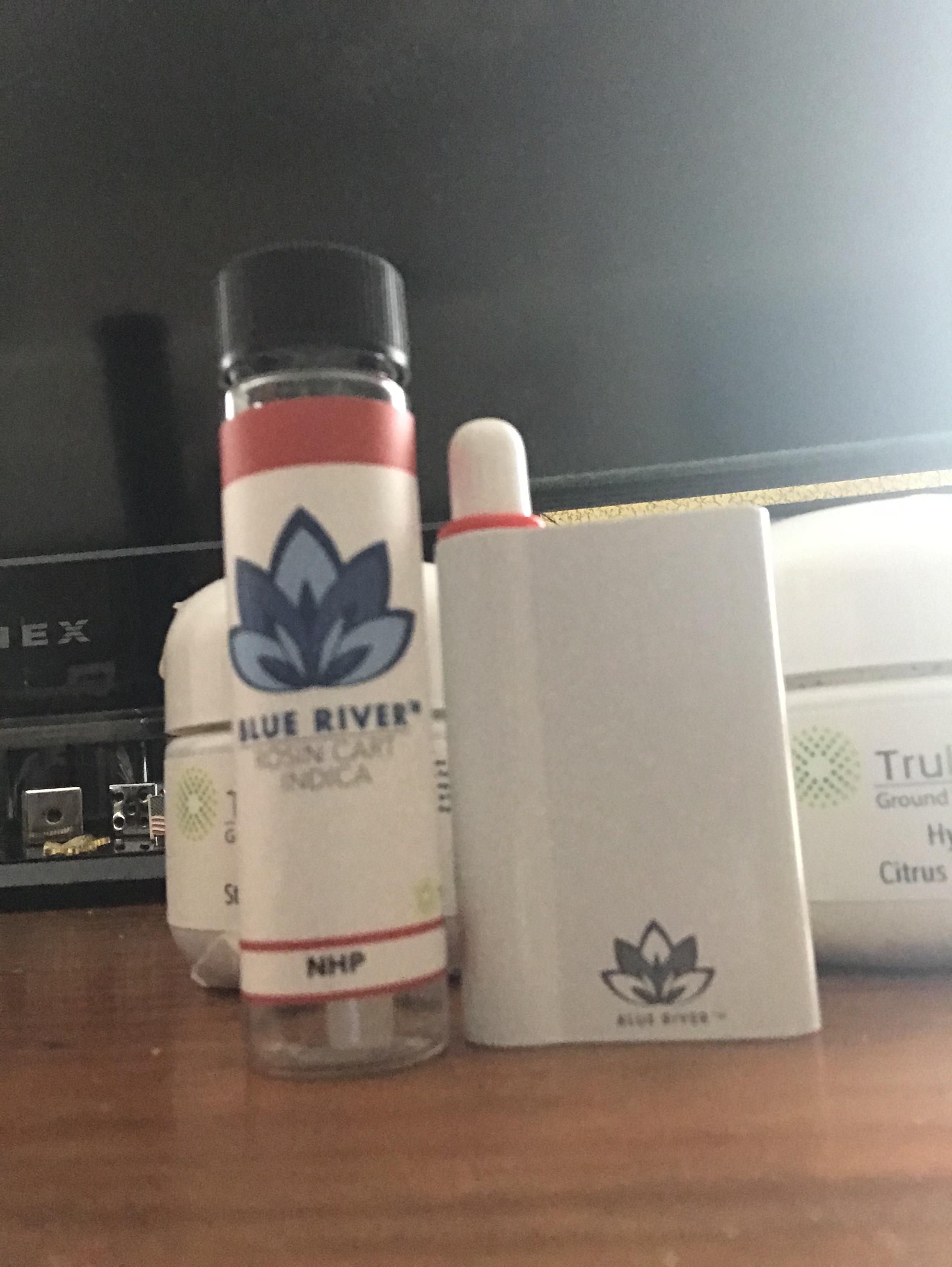 Trulieve Blue River Rosin Cart Northern Hashplant coming in at 45.6 THC