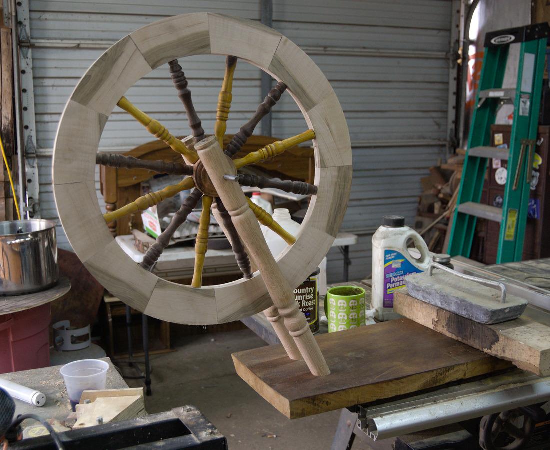 Homemade wheel progress photo. Decided I want an Americanstyle wheel