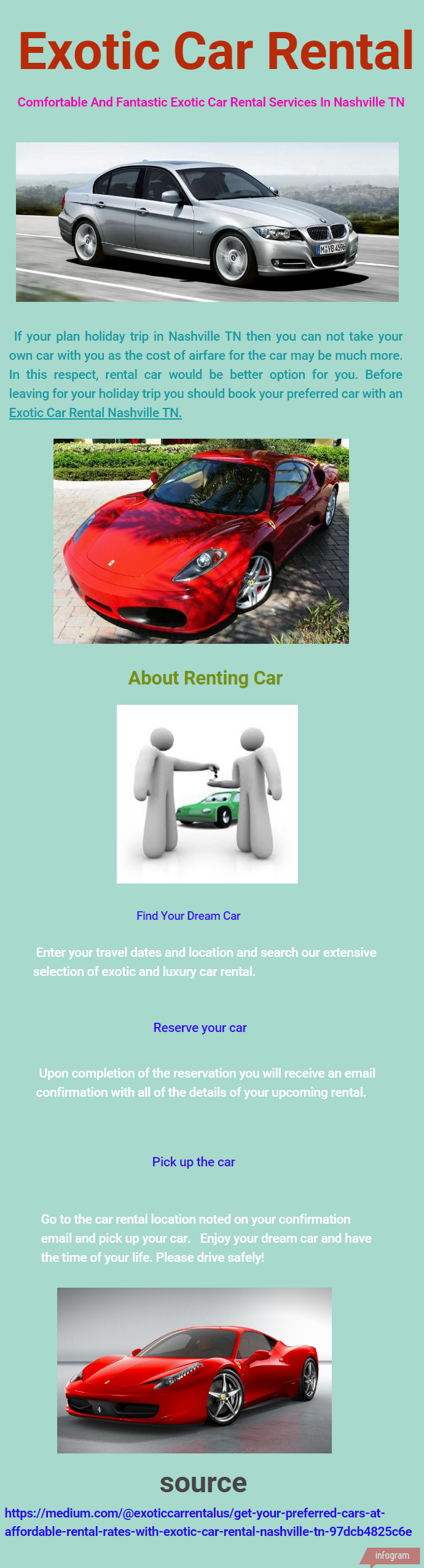 Outstanding Exotic Car Rental Services In Nashville TN r/InfographicsSEO