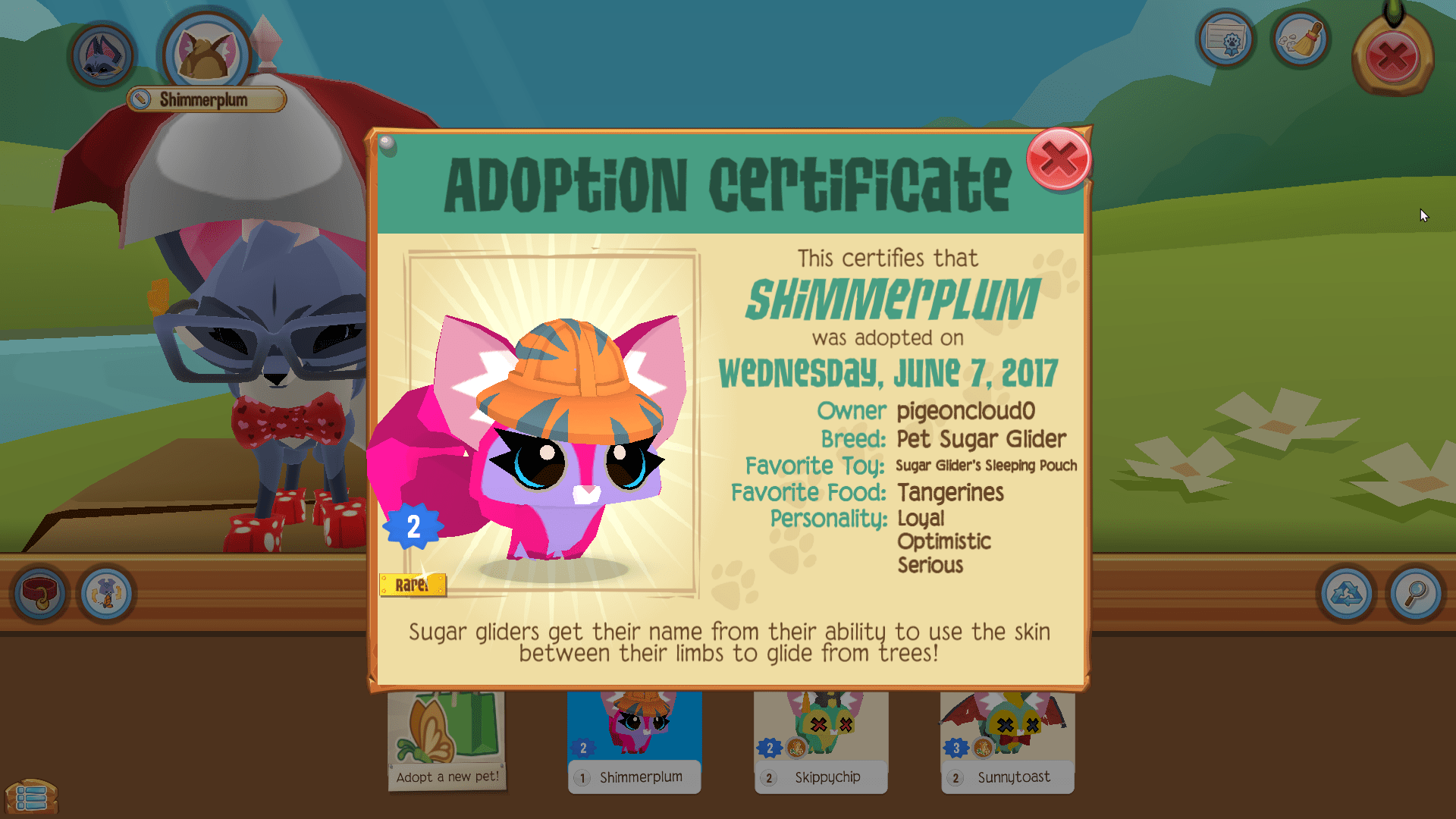 Curious how much my sugar glider is worth? r/AnimalJam