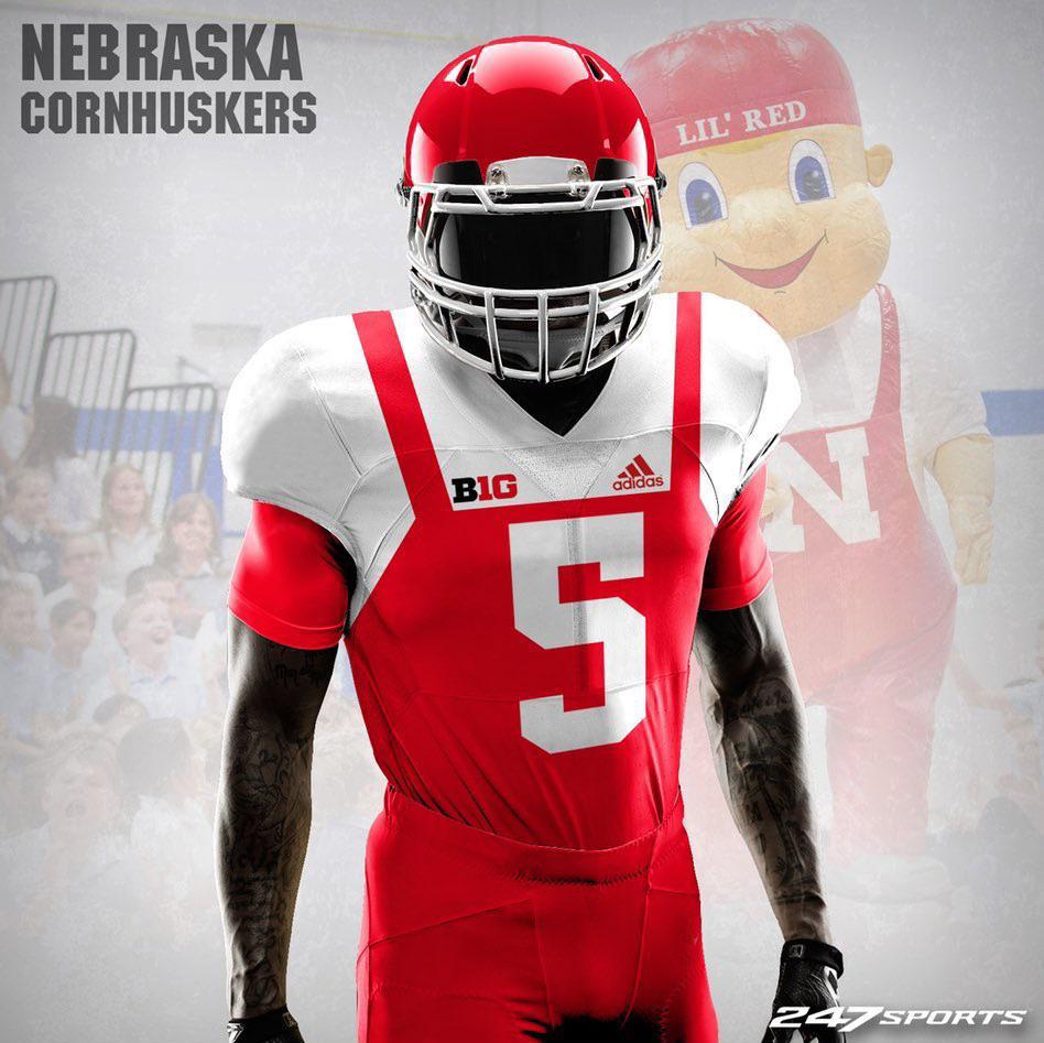 Nebraska football’s new “Lil Red” uniforms r/ATBGE