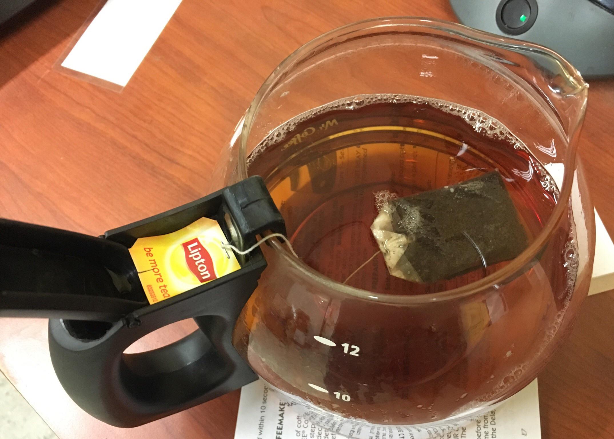 Turns out Mr. Coffee pot has a little spot that is perfect for your tea