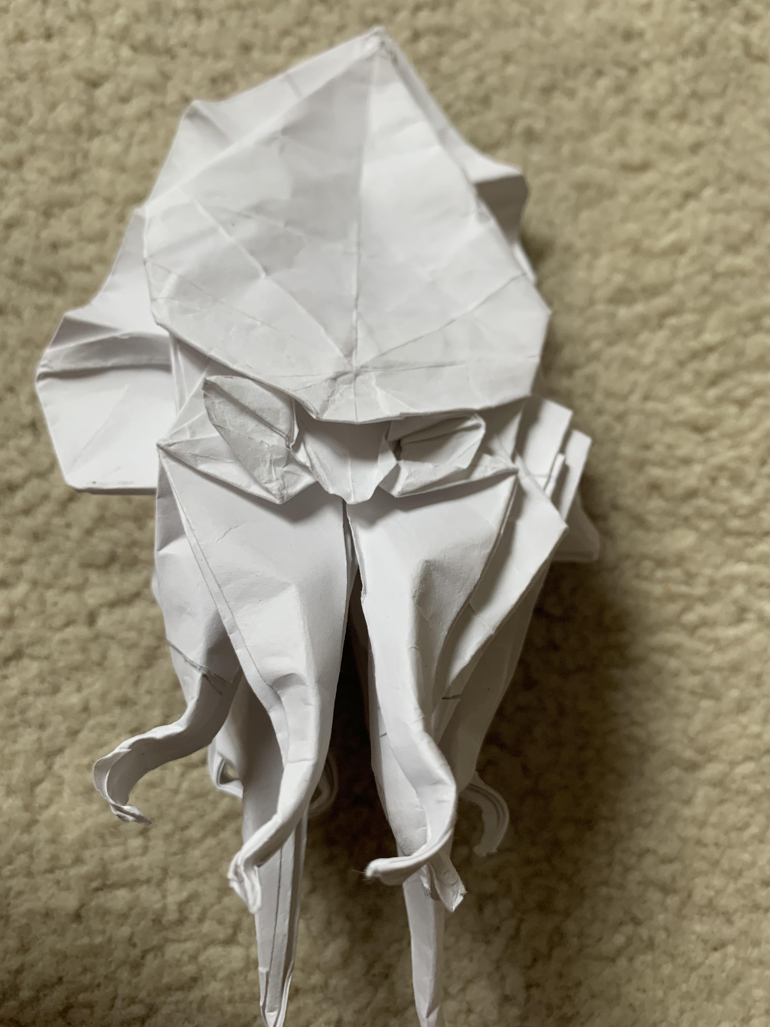 Cuttlefish by John Montroll origami