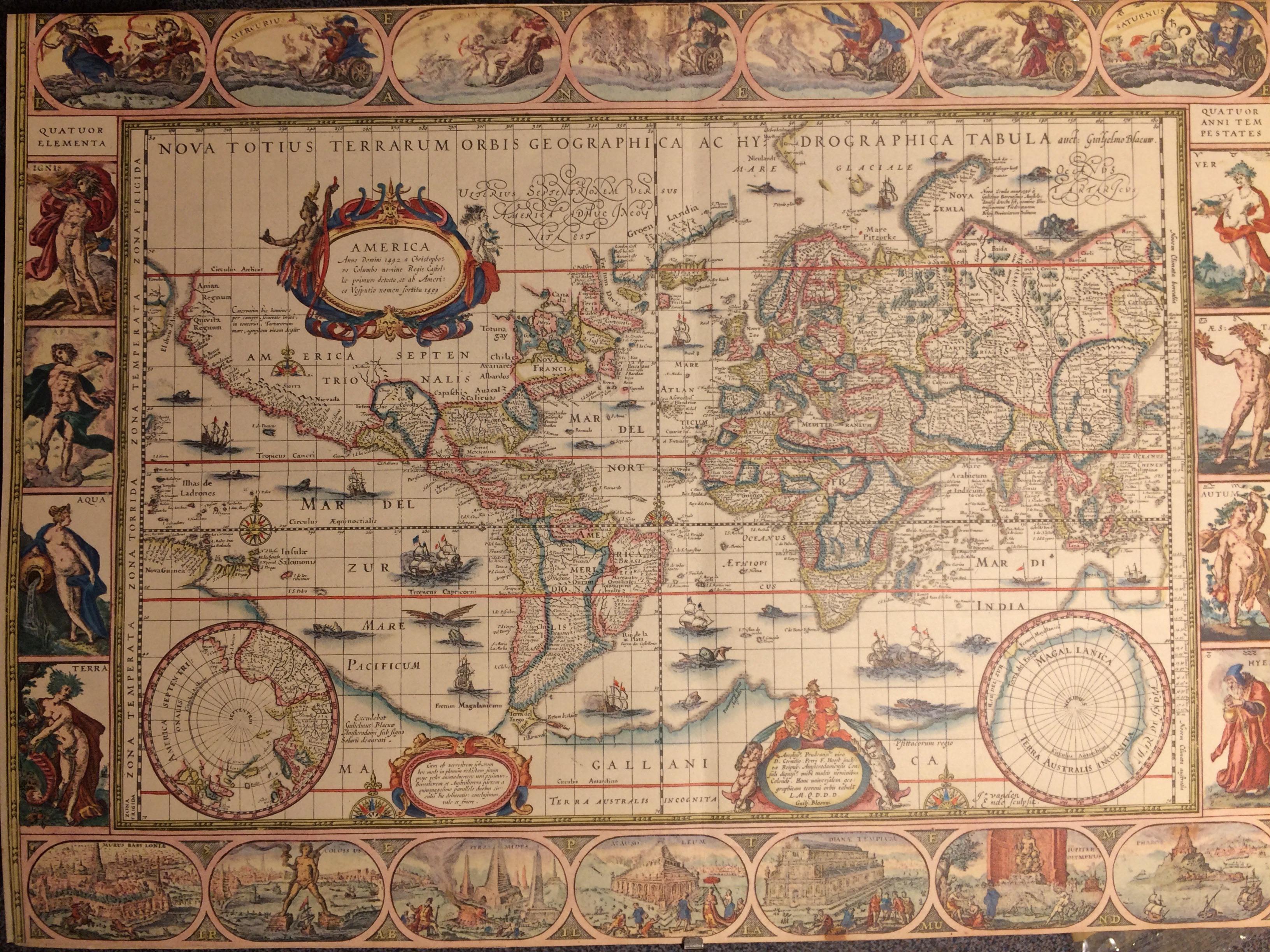 World map from Christopher Columbus 1492 MapPorn
