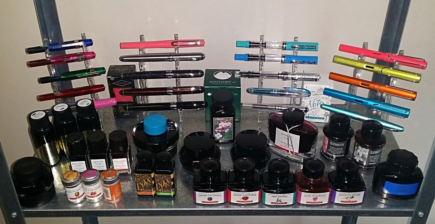 Fountain pen shelf resolved not to buy any more ink until I get through what I have! r