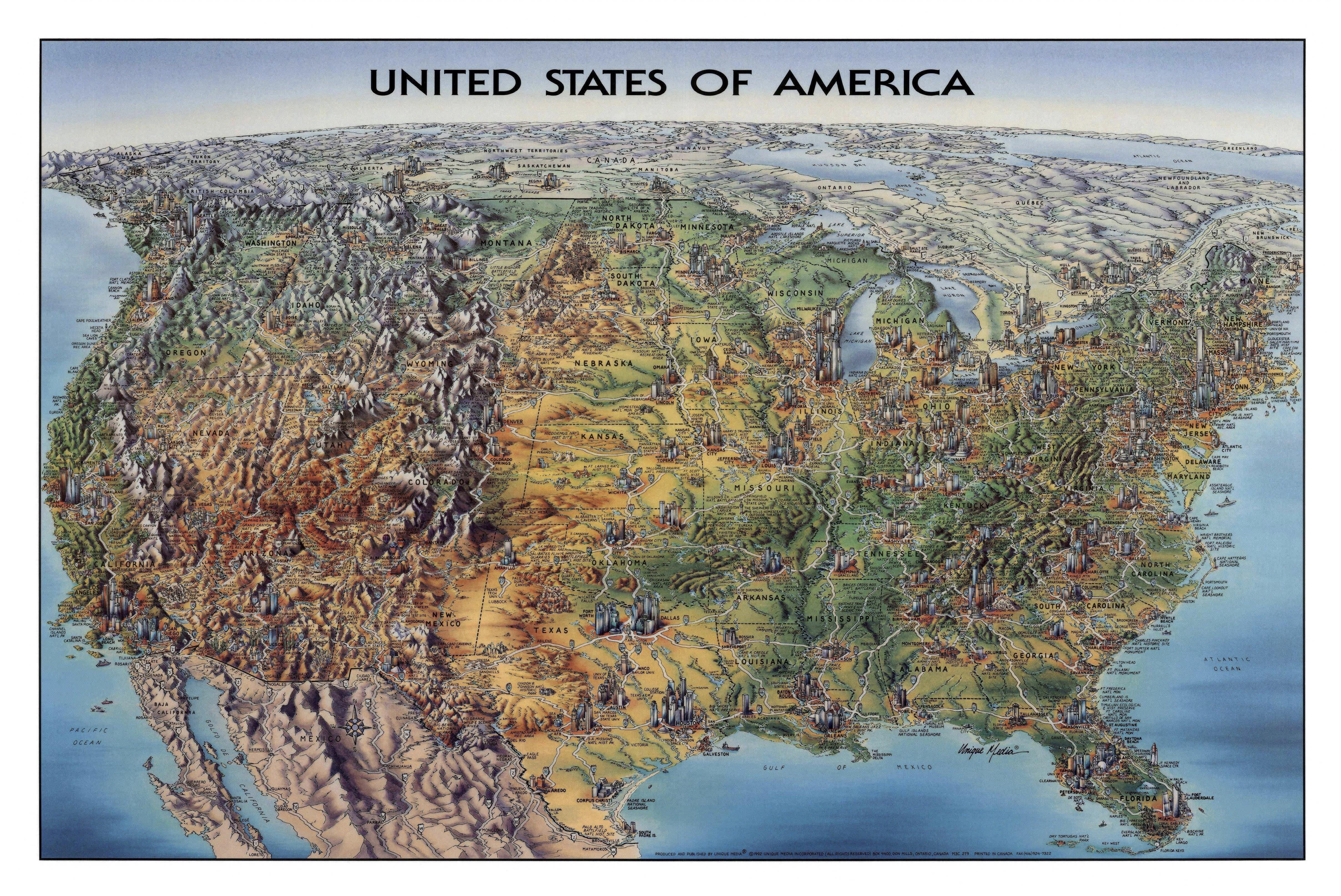 USA Map Maps of United States of America With States, State.