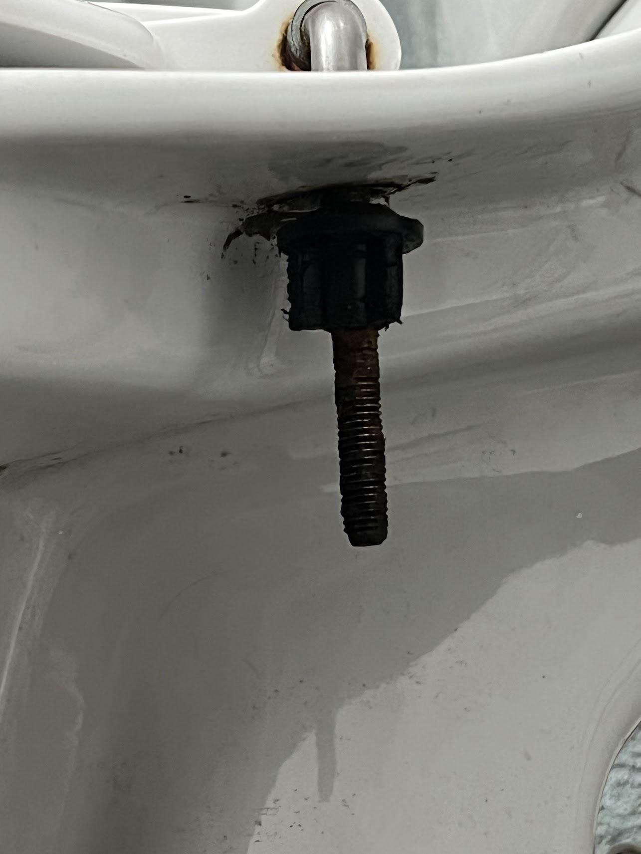 Can't remove rusty old bolt holding toilet seat on r/DIYUK