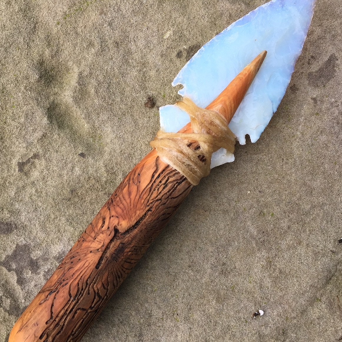 Newest opal glass blade r/Flintknapping