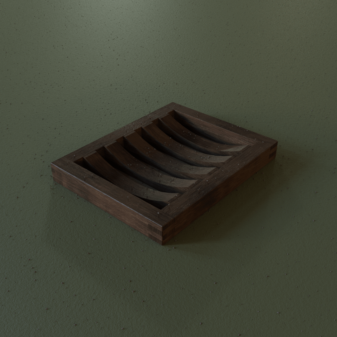 Soap bar holder donated for charity IRL. Now lives forever digitally