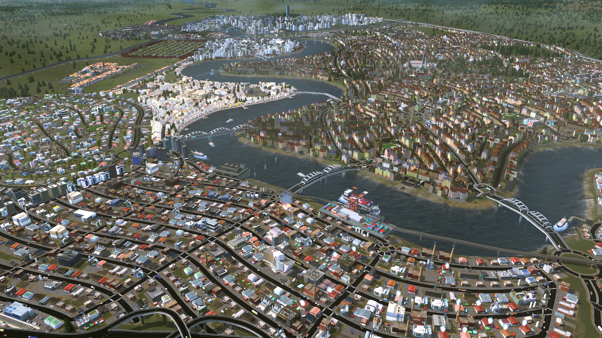City along the river r/CitiesSkylines
