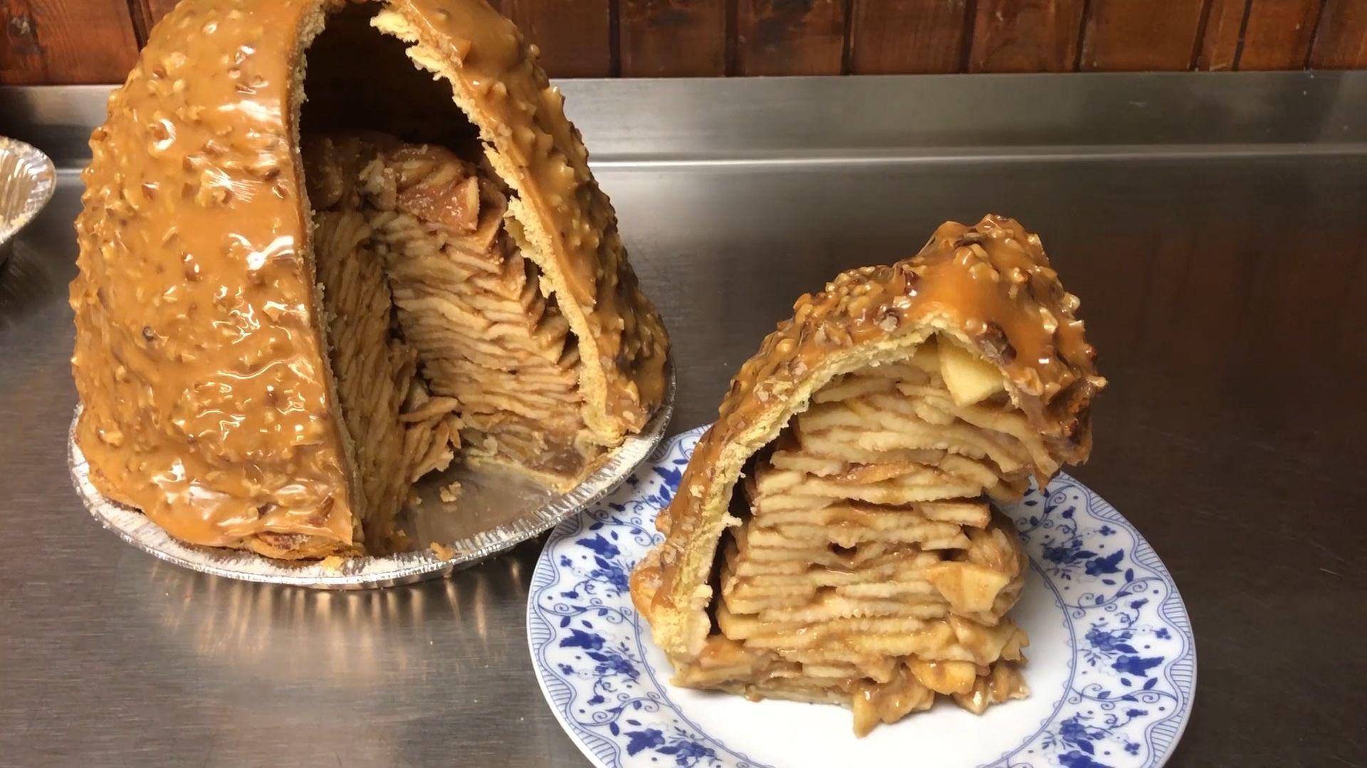 Apple pie from a restaurant and bakery near me. It’s delicious, but near impossible to eat r