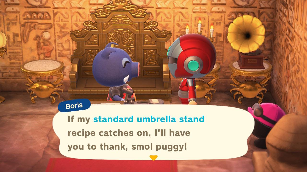 Boris is crafting a standard umbrella stand! Comment if you’re